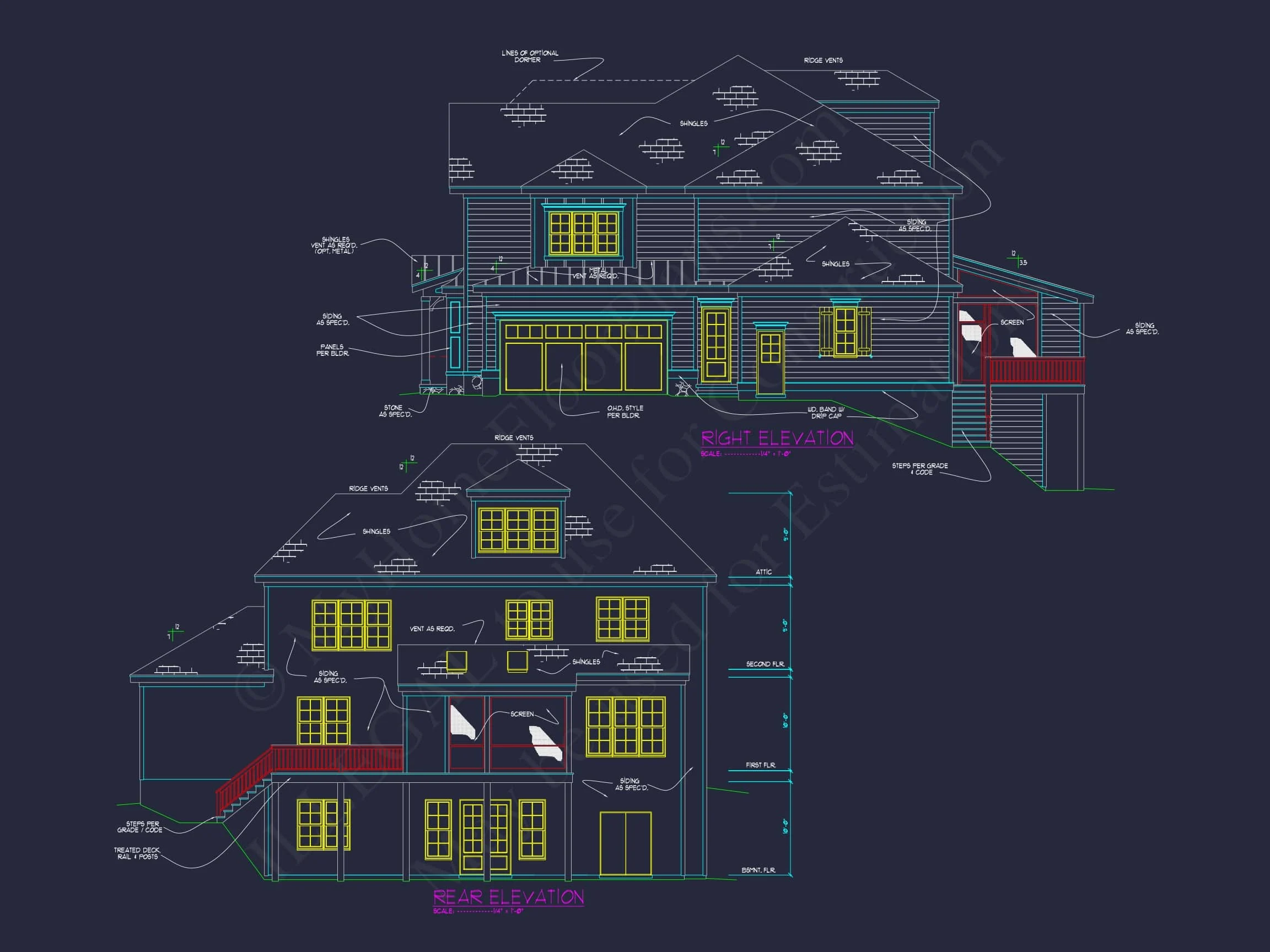 9-1566 HOUSE PLAN - Custom 3-Story House Plan with CAD Designs and Floor Blueprint 3 Custom 3-Story house Plan with CAD Designs and Floor Blueprint