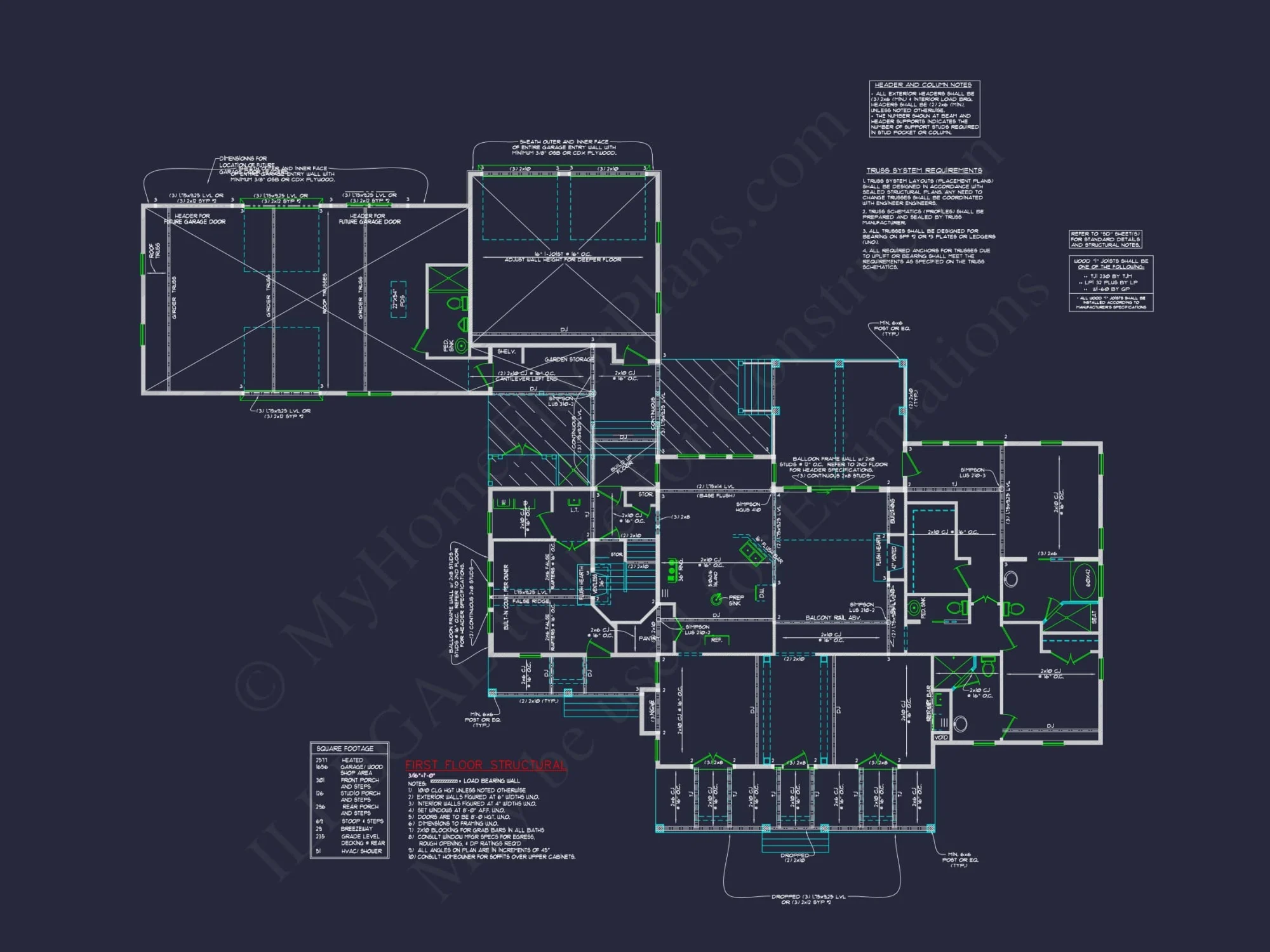 Elegant house Blueprint with Spacious Floor Plan Designs