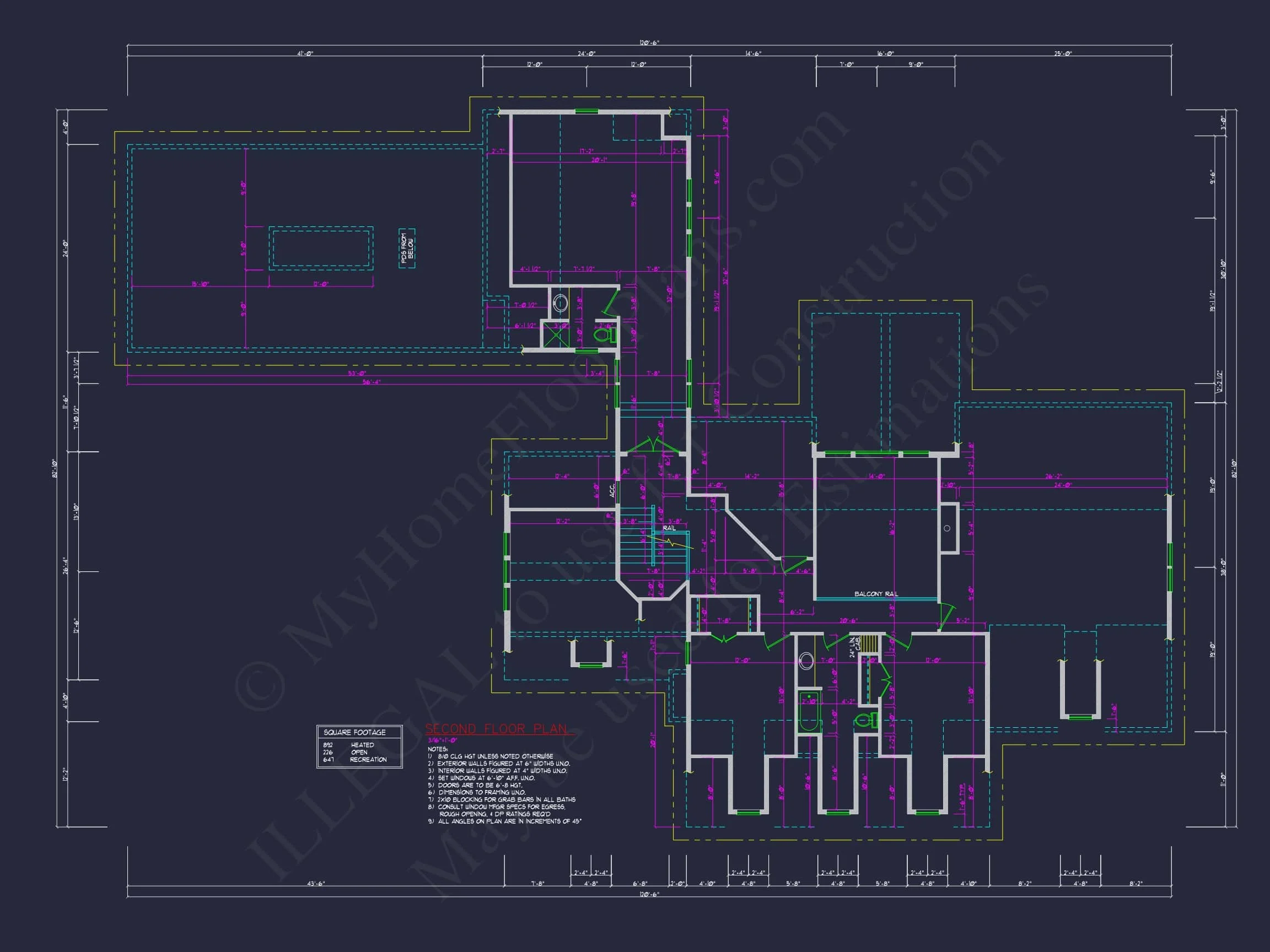 Elegant house Blueprint with Spacious Floor Plan Designs