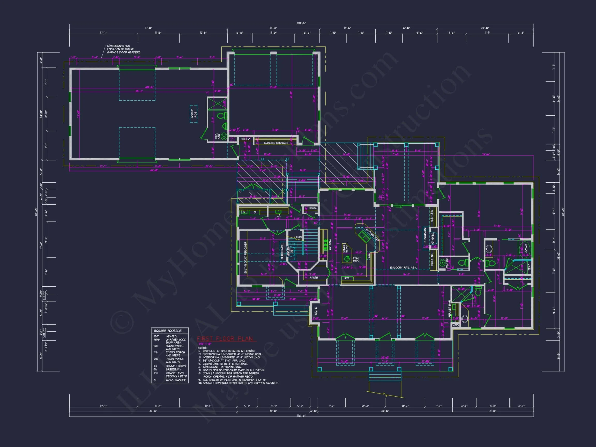Elegant house Blueprint with Spacious Floor Plan Designs