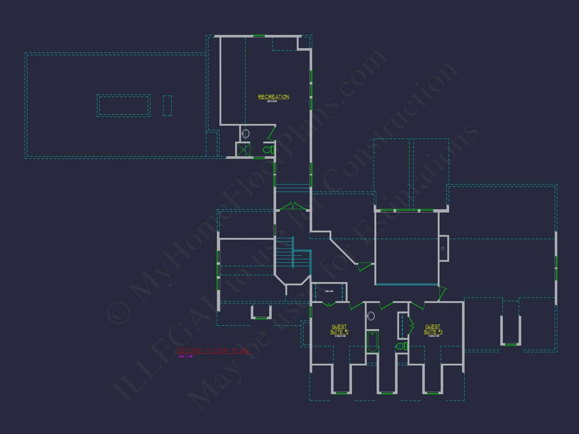 Elegant house Blueprint with Spacious Floor Plan Designs
