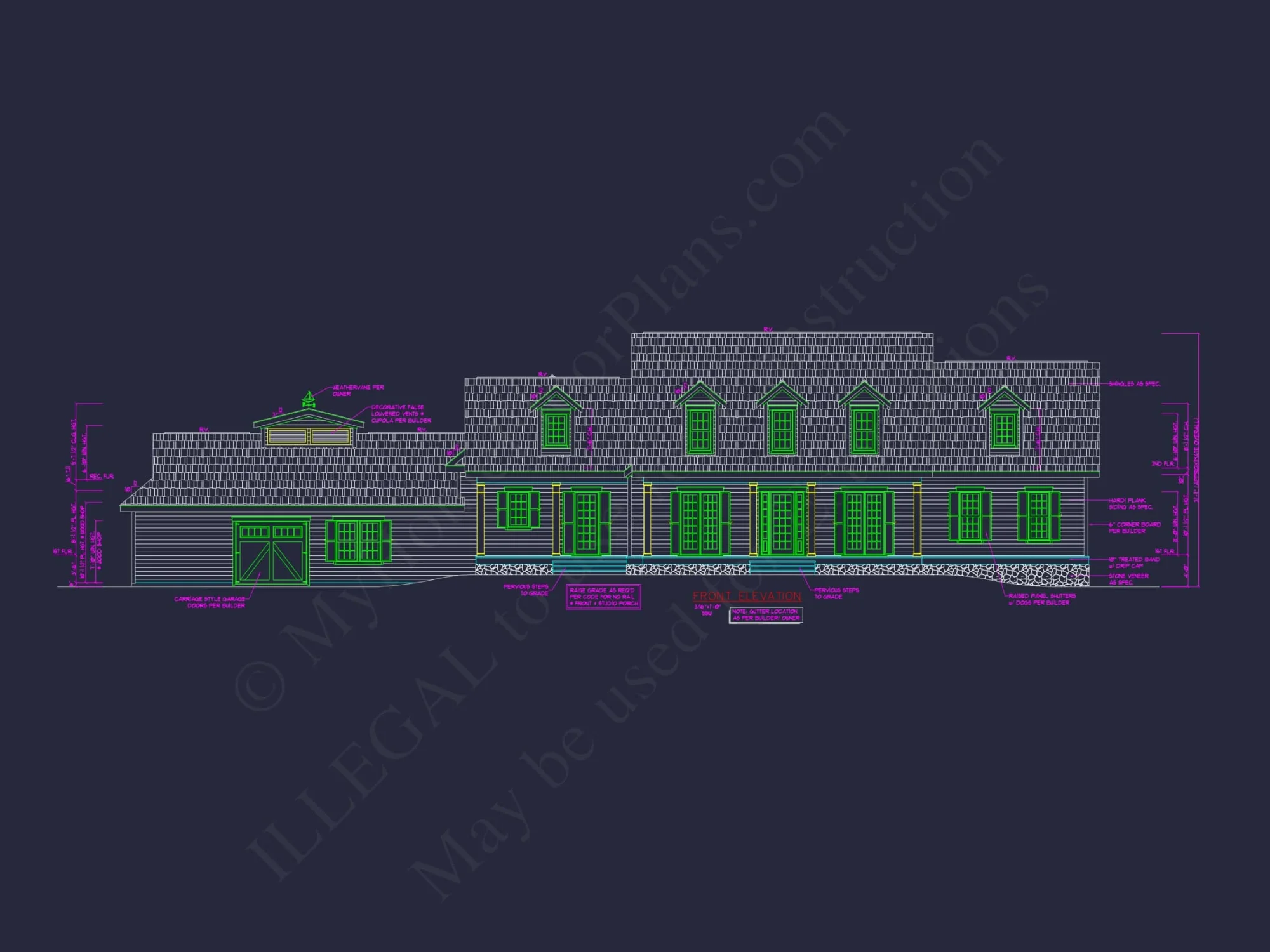 Elegant house Blueprint with Spacious Floor Plan Designs