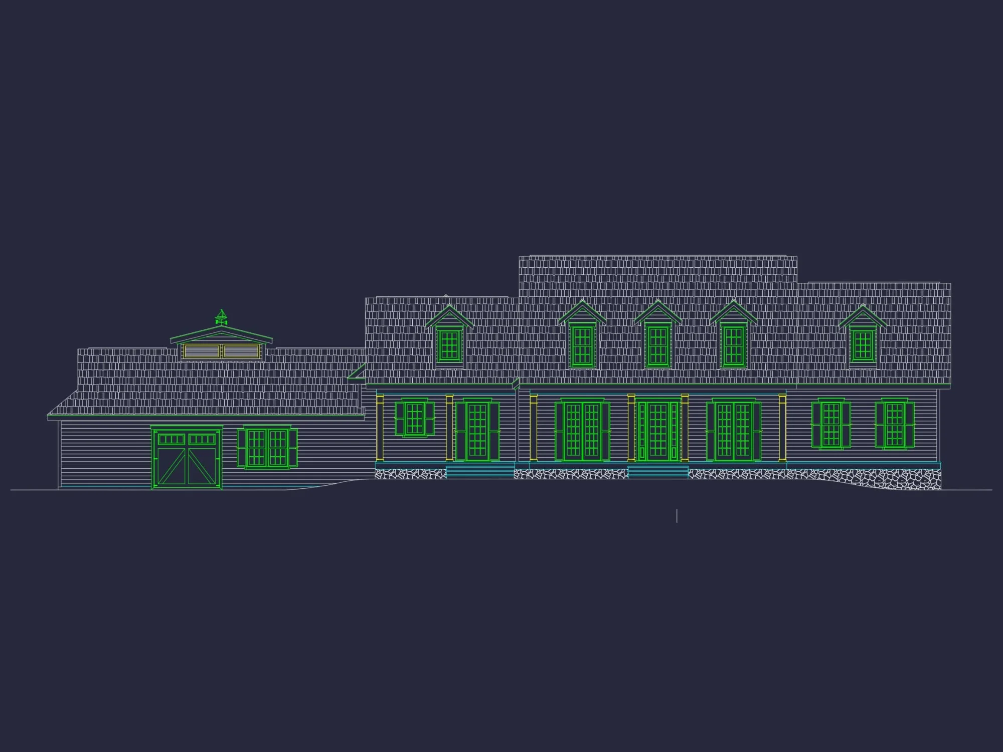 Elegant house Blueprint with Spacious Floor Plan Designs