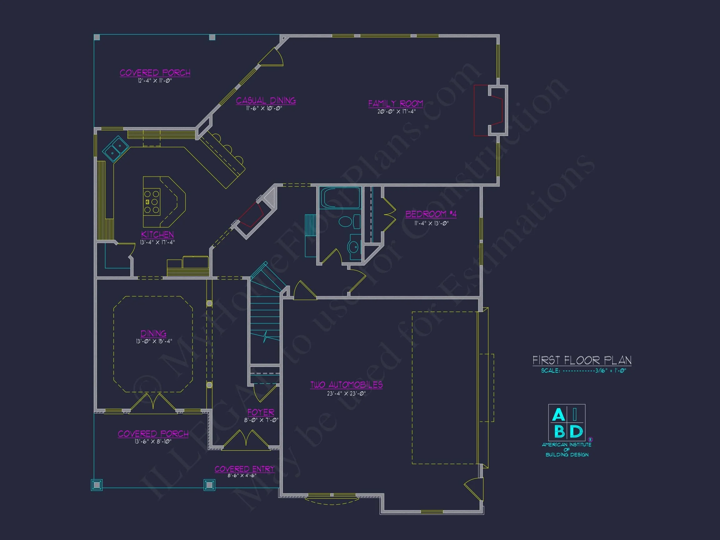 Modern Craftsman house Plan with 3 Floors and Luxury Features