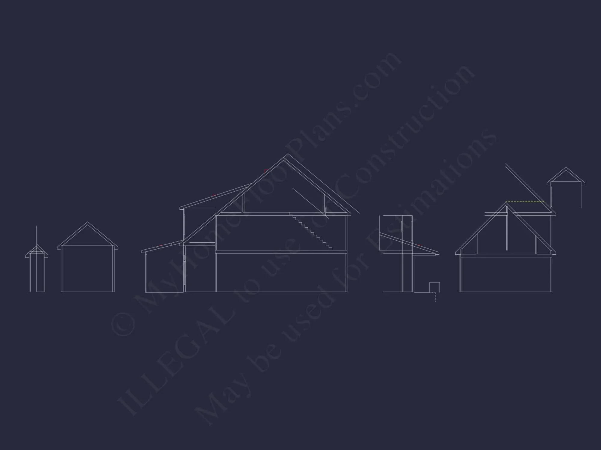 Stunning Transitional house Plan with 2 Stories & 4, 662 SF