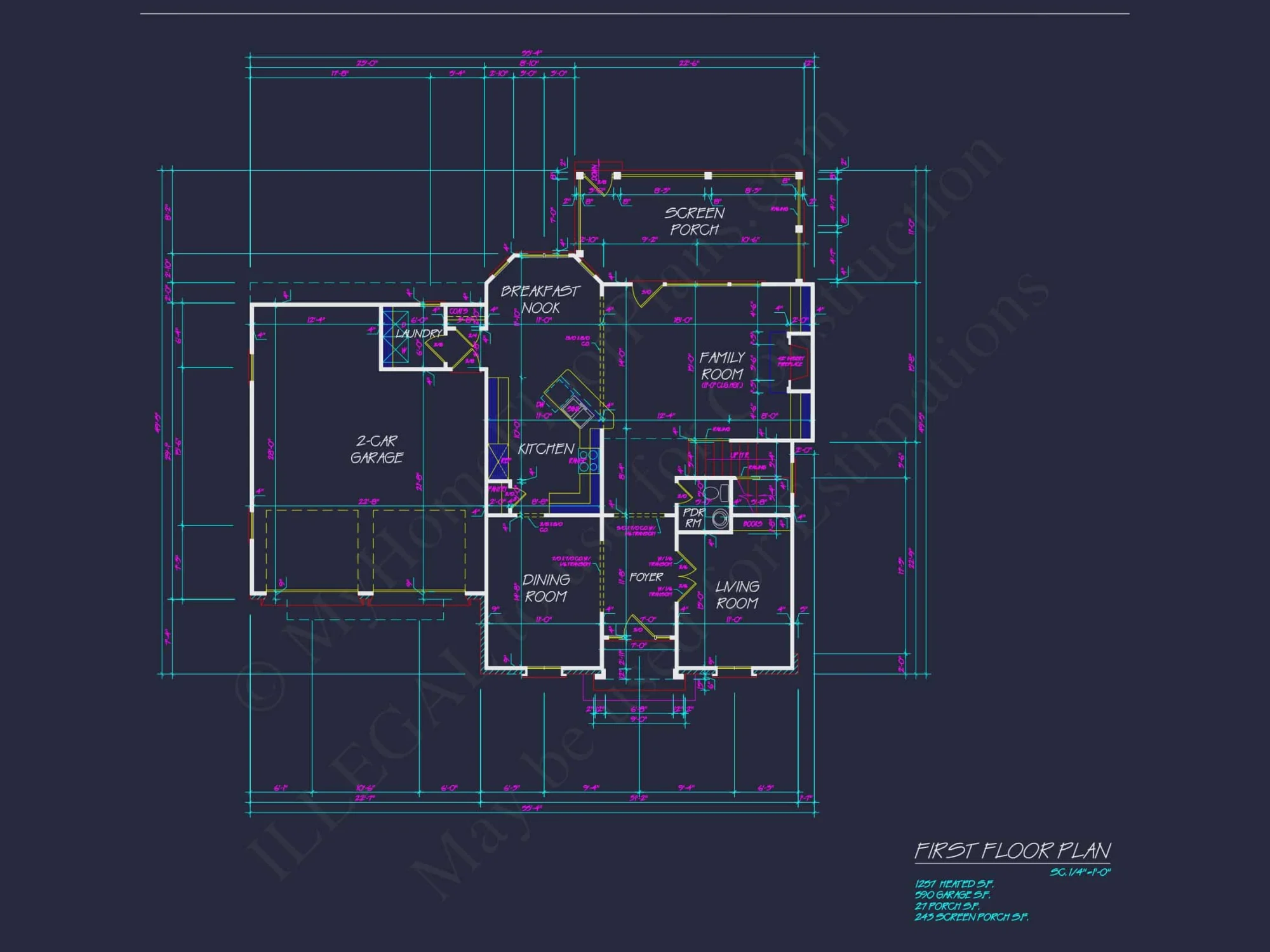 Elegant Colonial Revival house Plan with Spacious 2-Story Designs