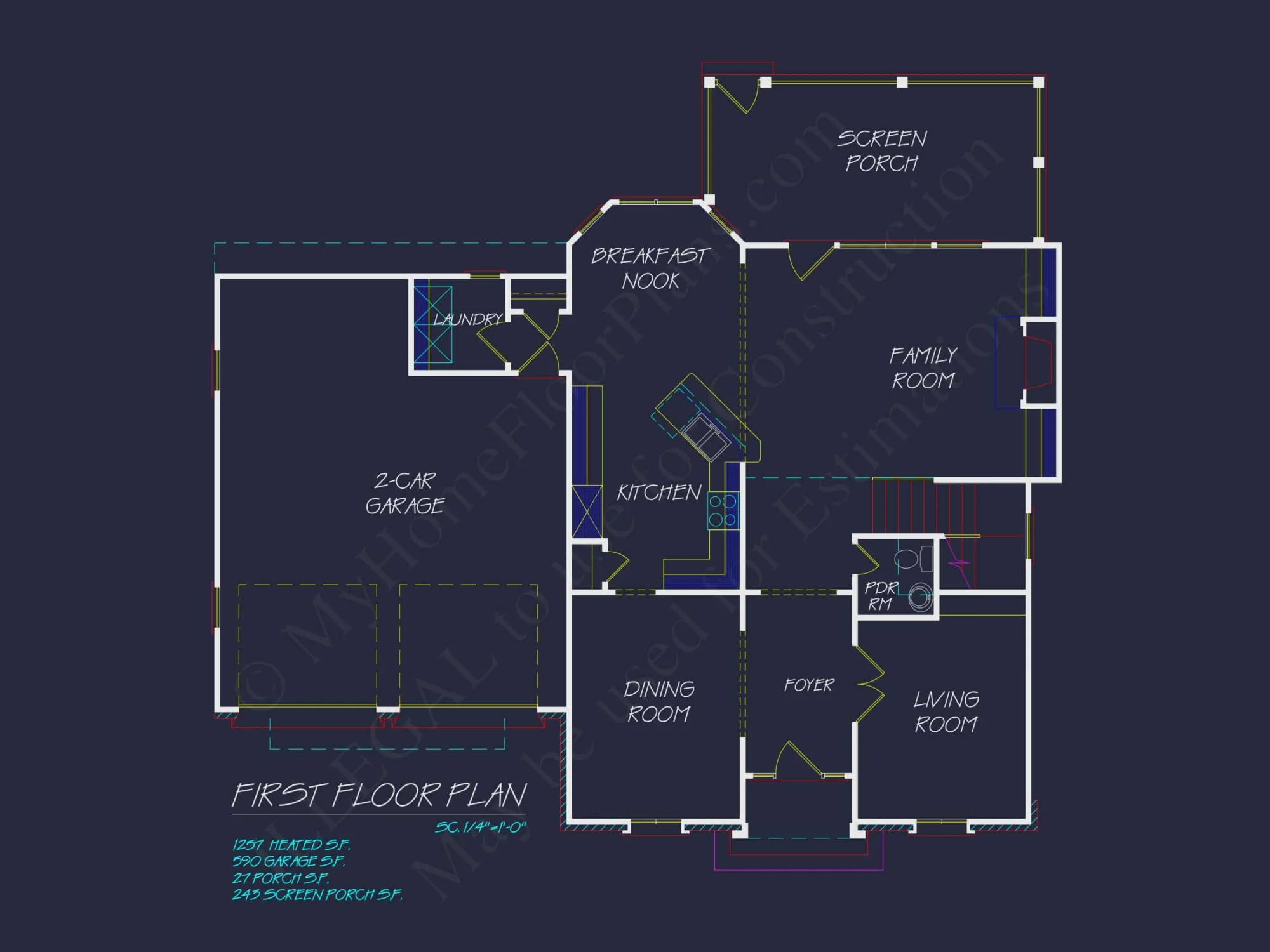 Elegant Colonial Revival house Plan with Spacious 2-Story Designs