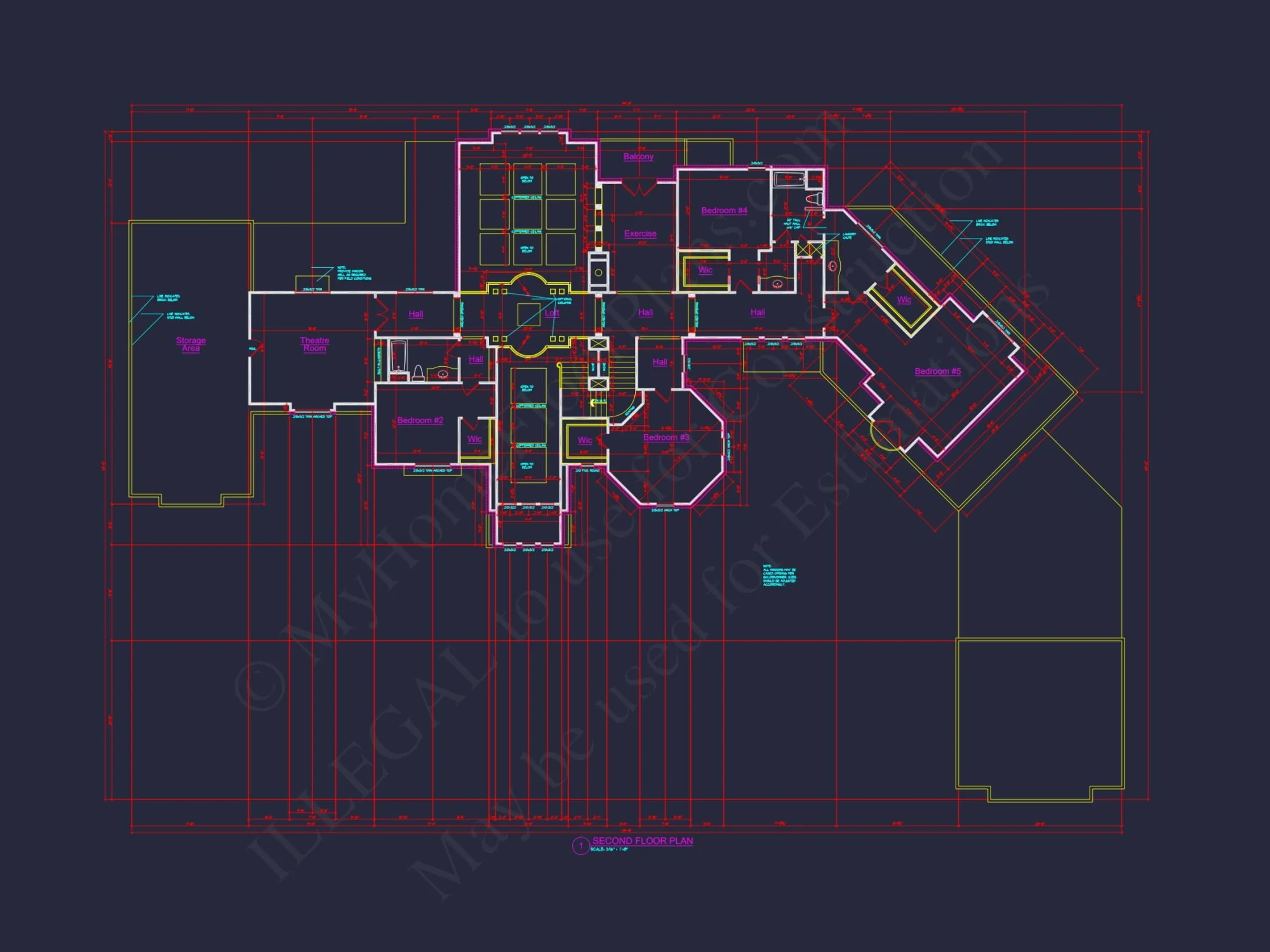Luxury house Plan with 5 Bedrooms, CAD Designs & Vaulted Ceilings