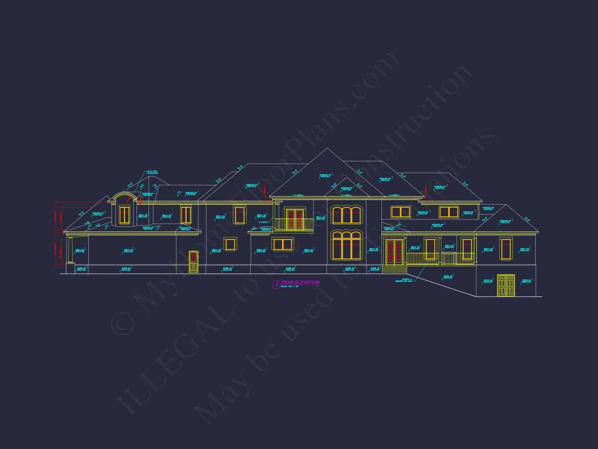 Luxury house Plan with 5 Bedrooms, CAD Designs & Vaulted Ceilings