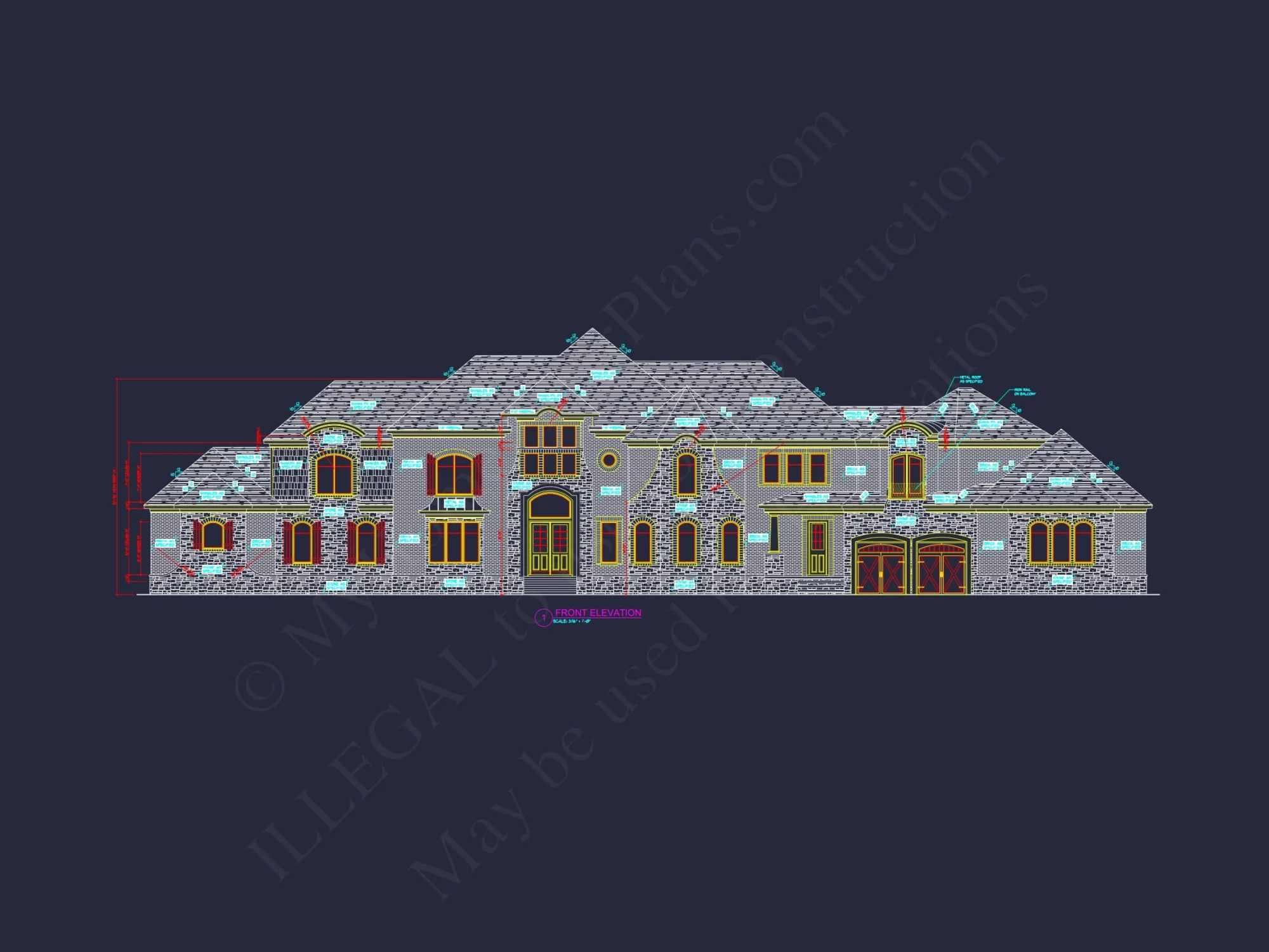 Luxury house Plan with 5 Bedrooms, CAD Designs & Vaulted Ceilings