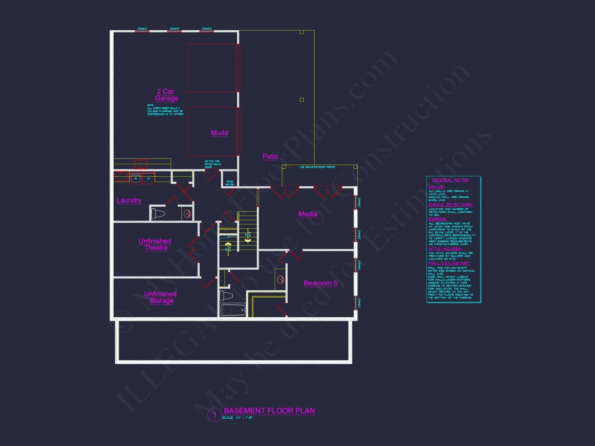 Elegant house Plan with 3 Floors, CAD Designs, and 5 Bedrooms