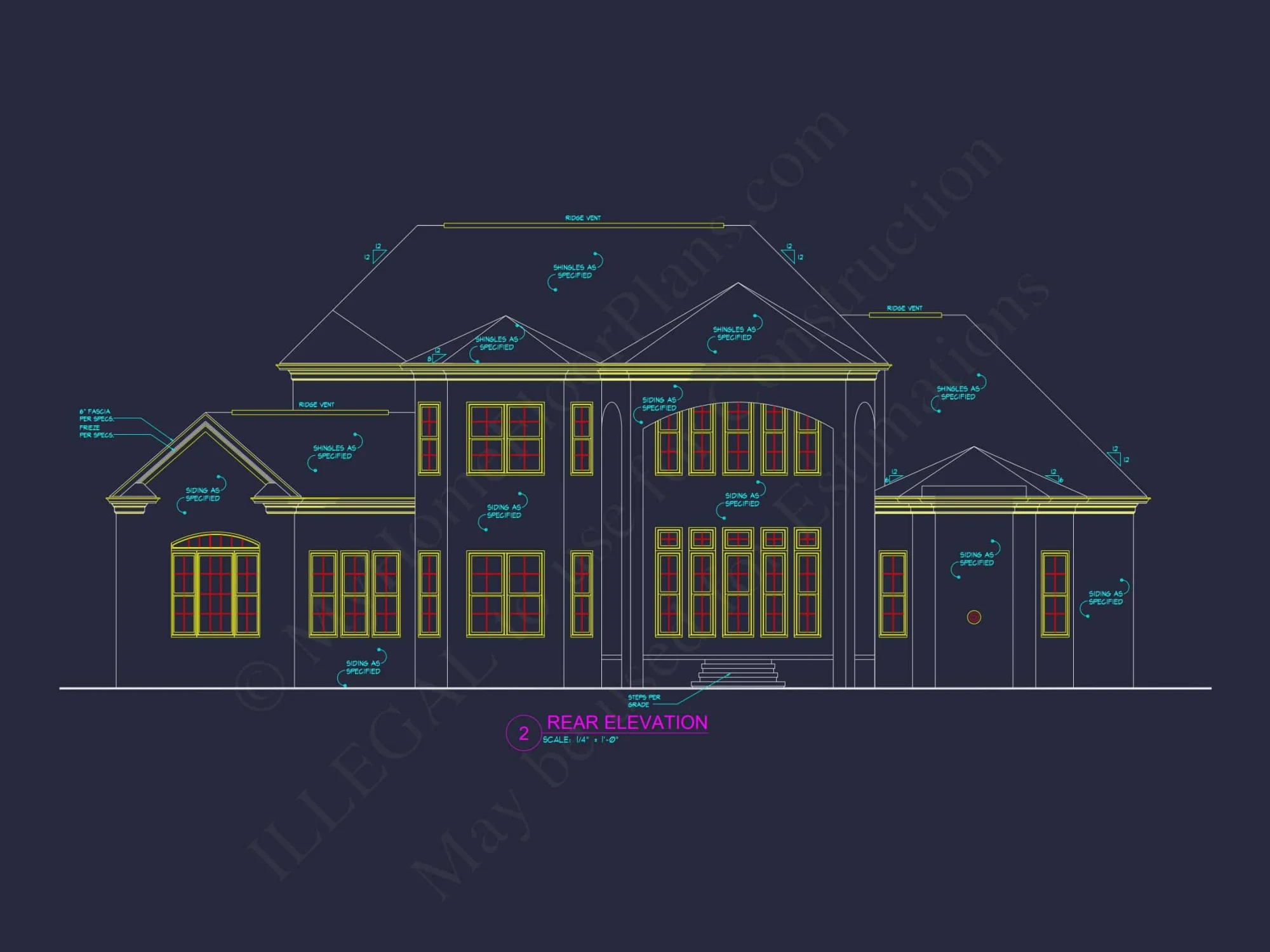 Luxury house Floor Plan with 5 Beds, 5.5 Baths, and CAD Designs