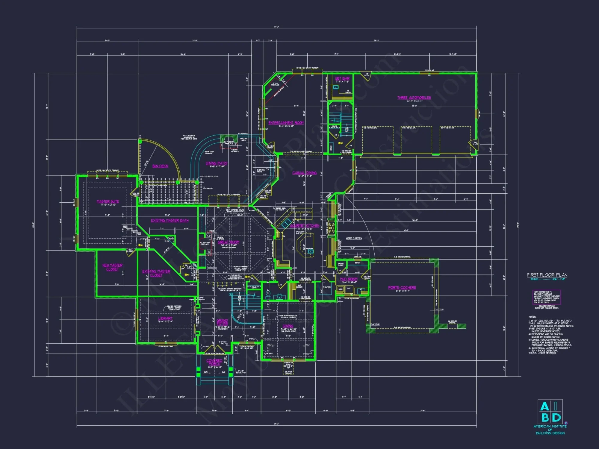 Luxury French Country house Plan with Elegant CAD Designs