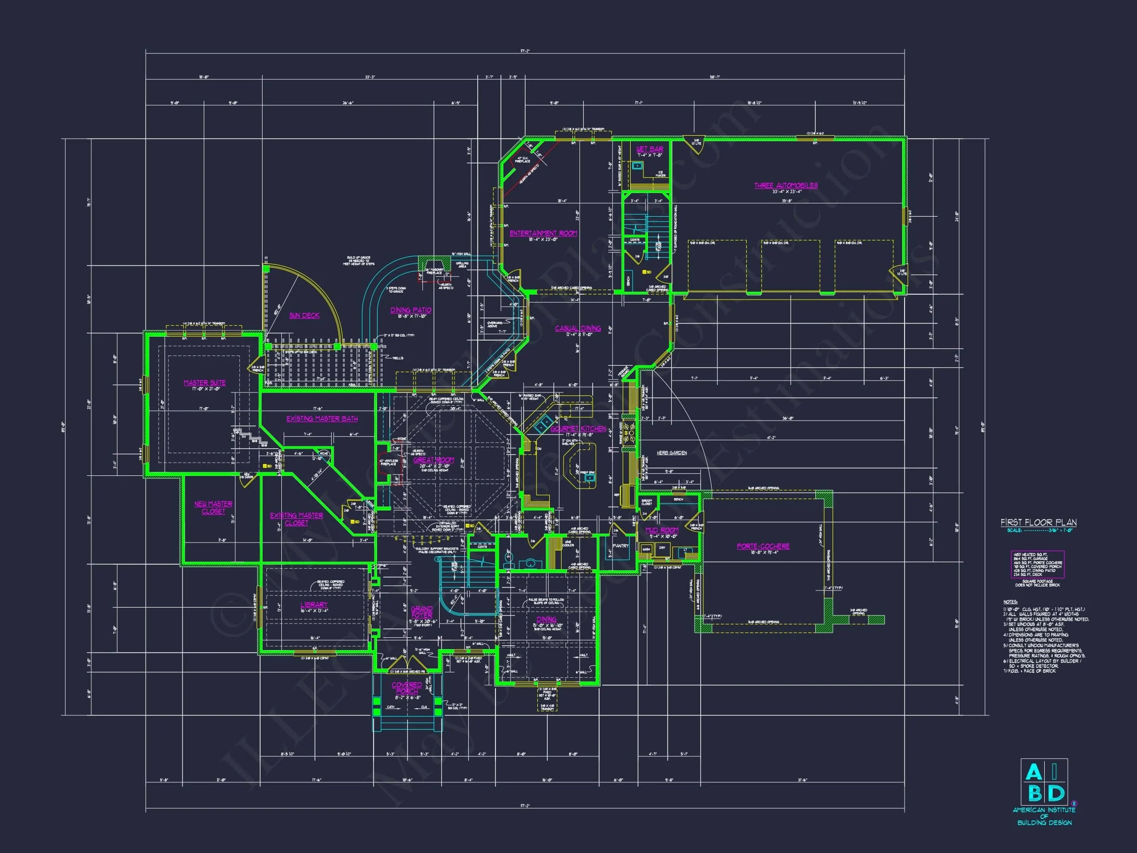 Luxury French Country house Plan with Elegant CAD Designs