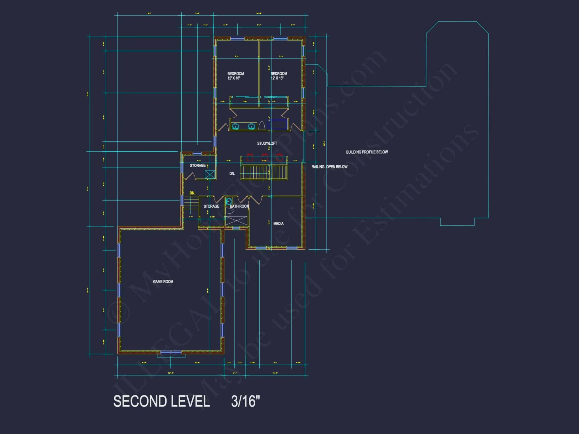 Elegant house Floor Plan with CAD Designs and Blueprints