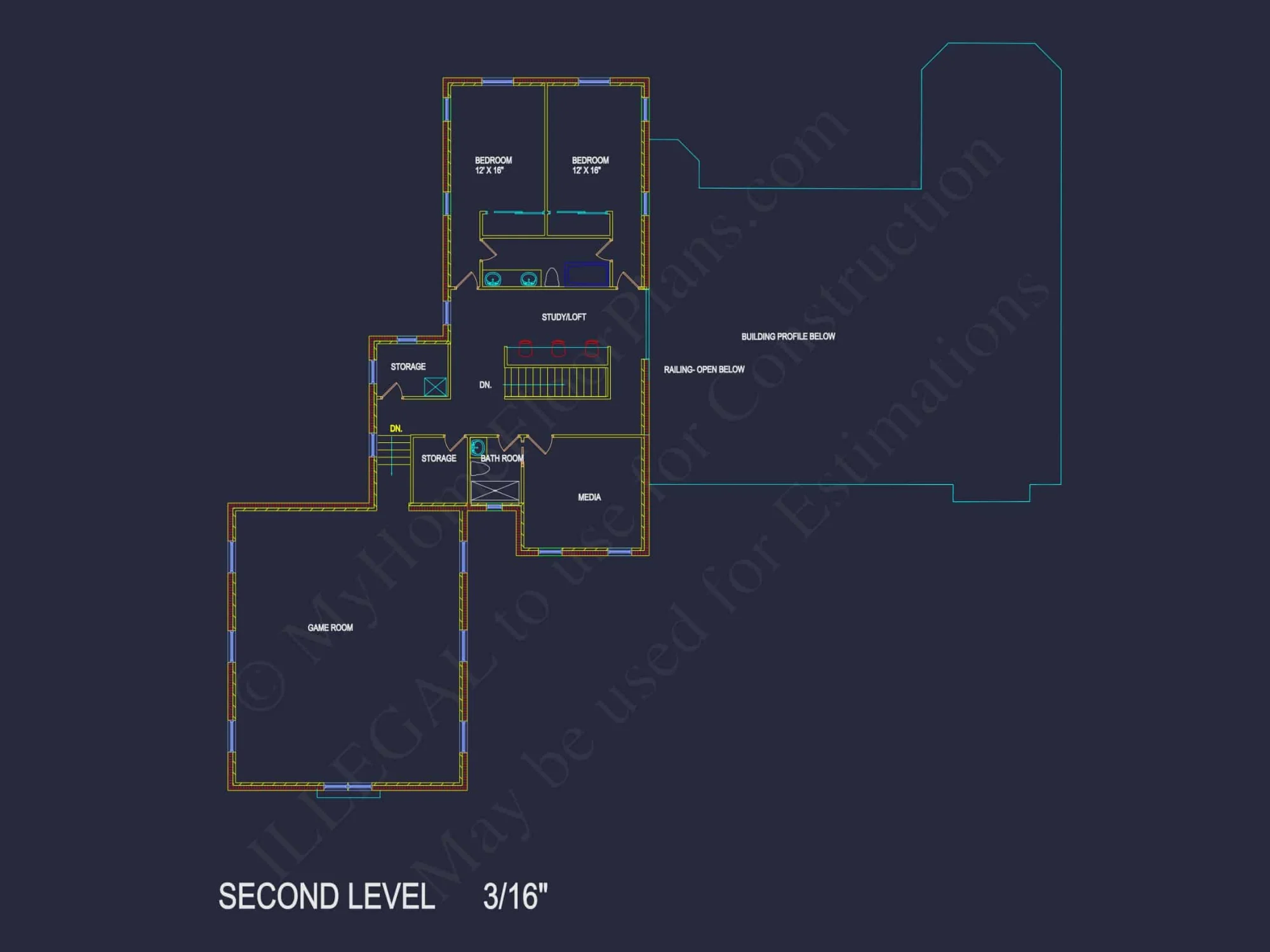 Elegant house Floor Plan with CAD Designs and Blueprints