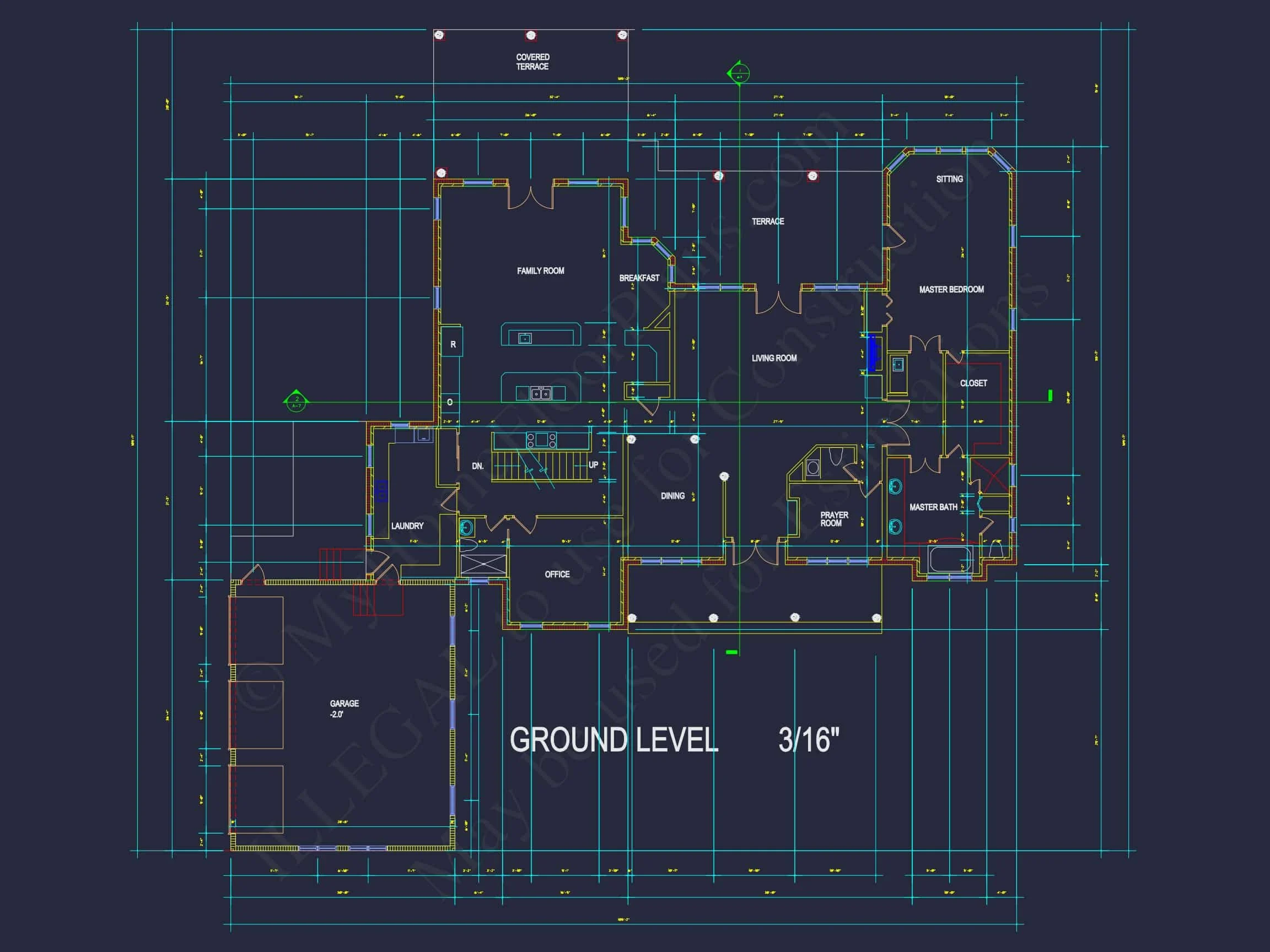 Elegant house Floor Plan with CAD Designs and Blueprints