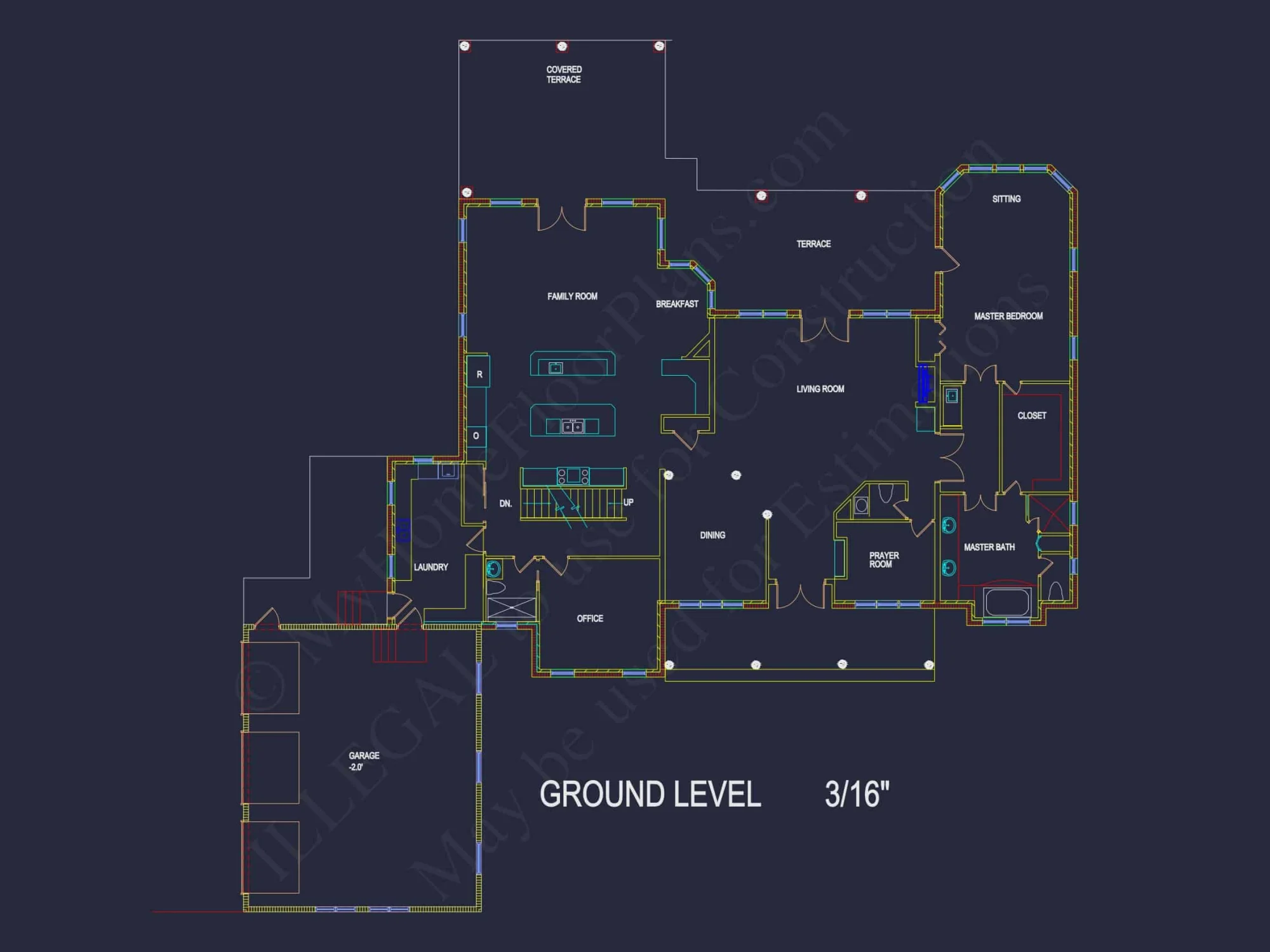 Elegant house Floor Plan with CAD Designs and Blueprints