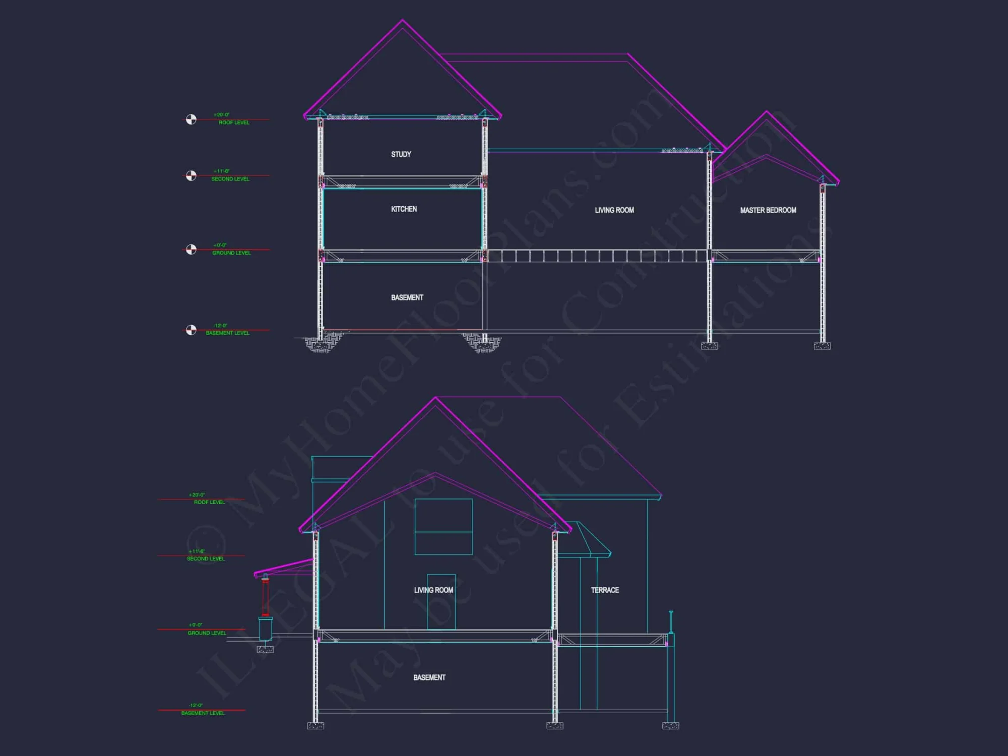 Elegant house Floor Plan with CAD Designs and Blueprints
