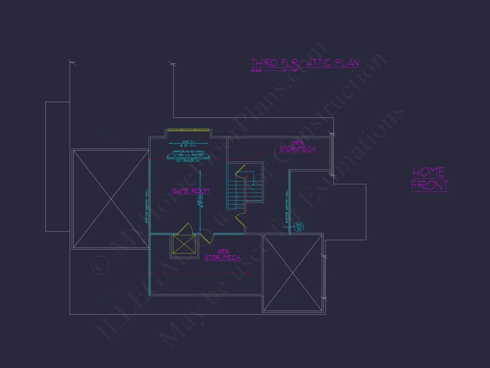 Elegant house Floor Plan with 5 Beds & 5+ Baths