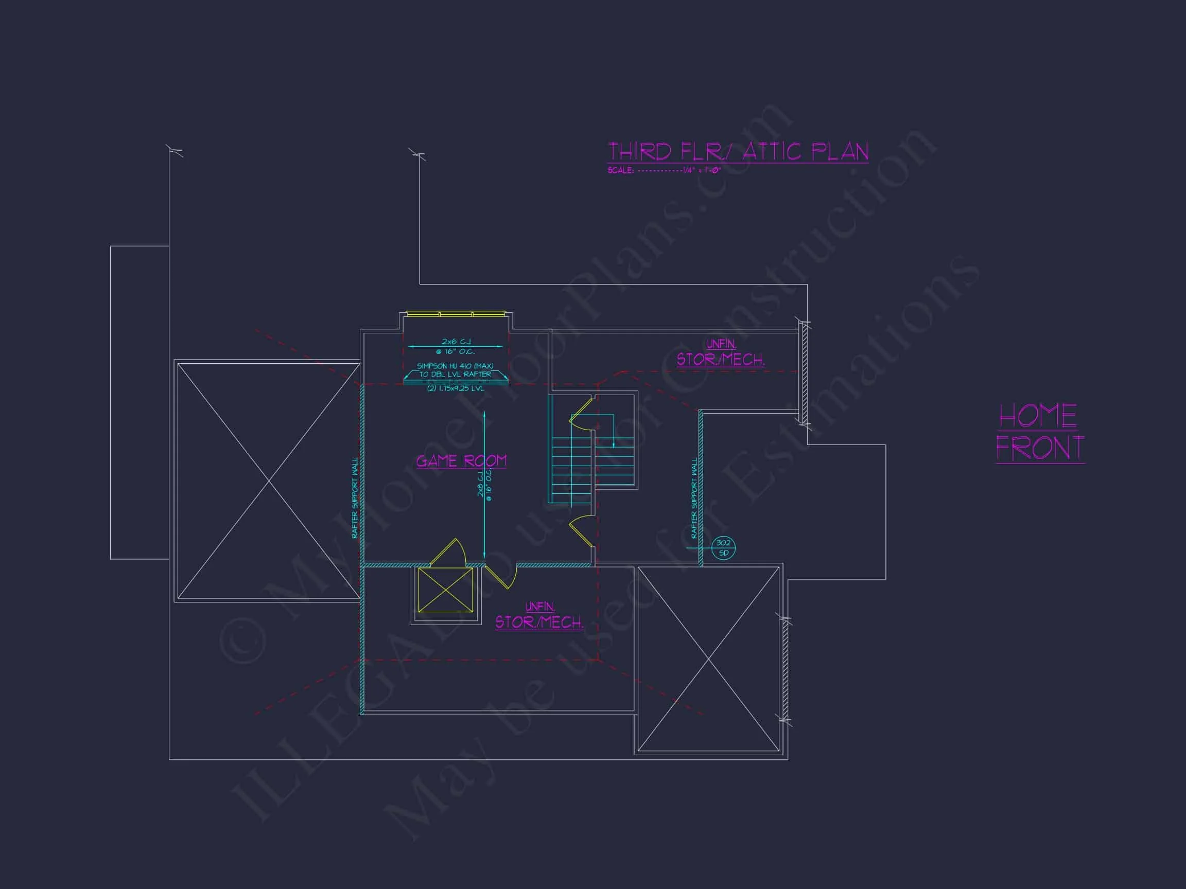 Elegant house Floor Plan with 5 Beds & 5+ Baths