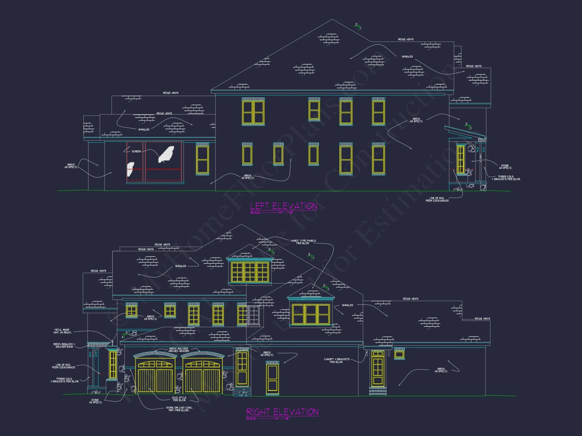 Elegant house Floor Plan with 5 Beds & 5+ Baths