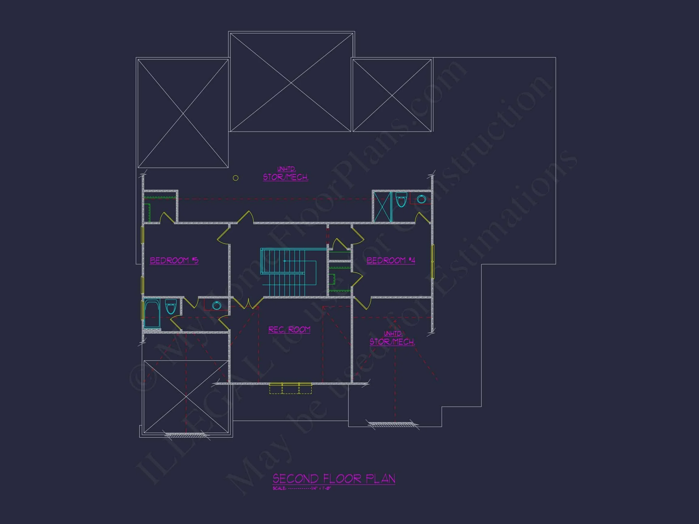 Elegant house Floor Plan with Blueprint and Modern Designs