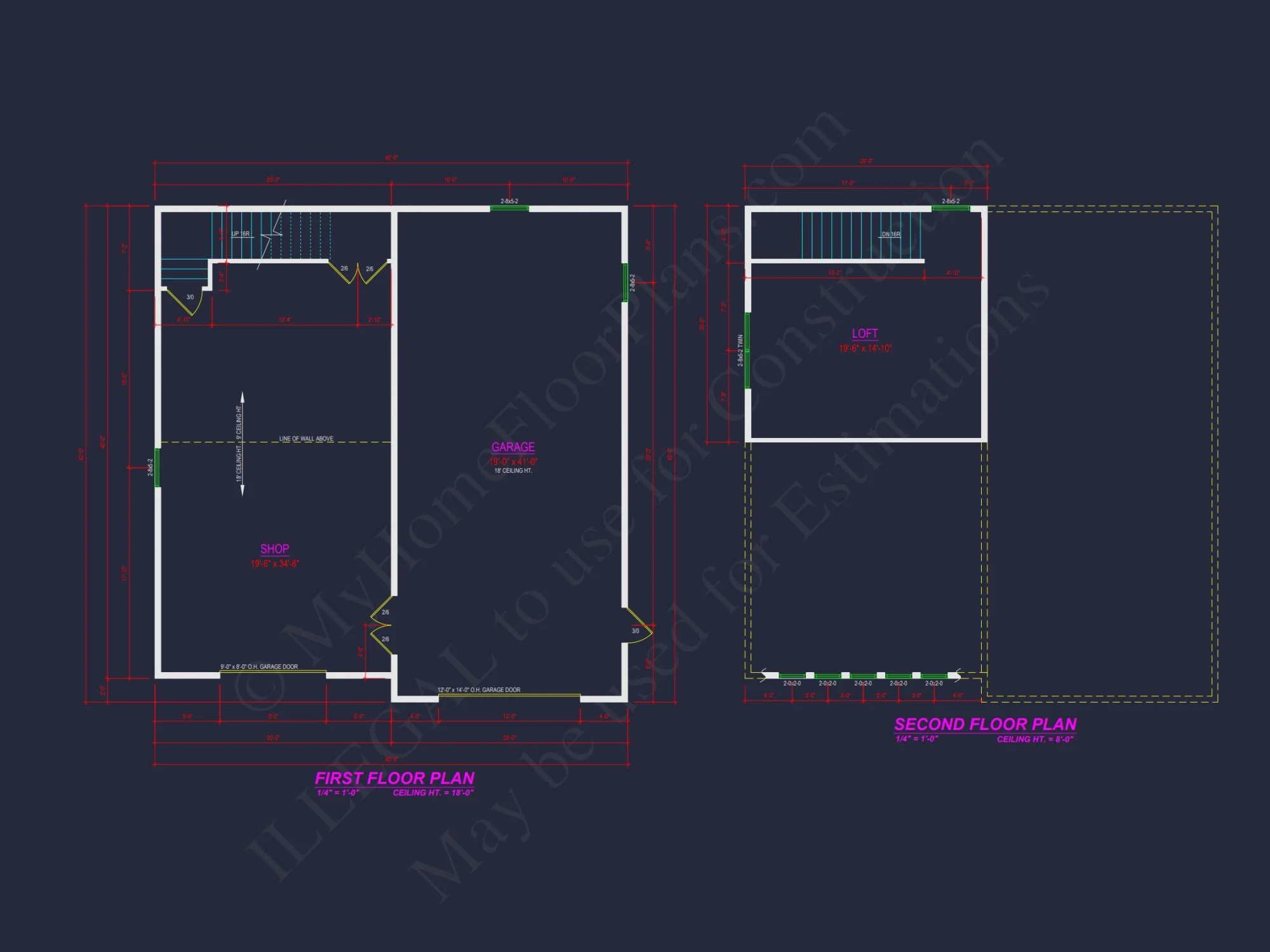 Modern RV Garage house Plan with CAD Designs and Floor Plans