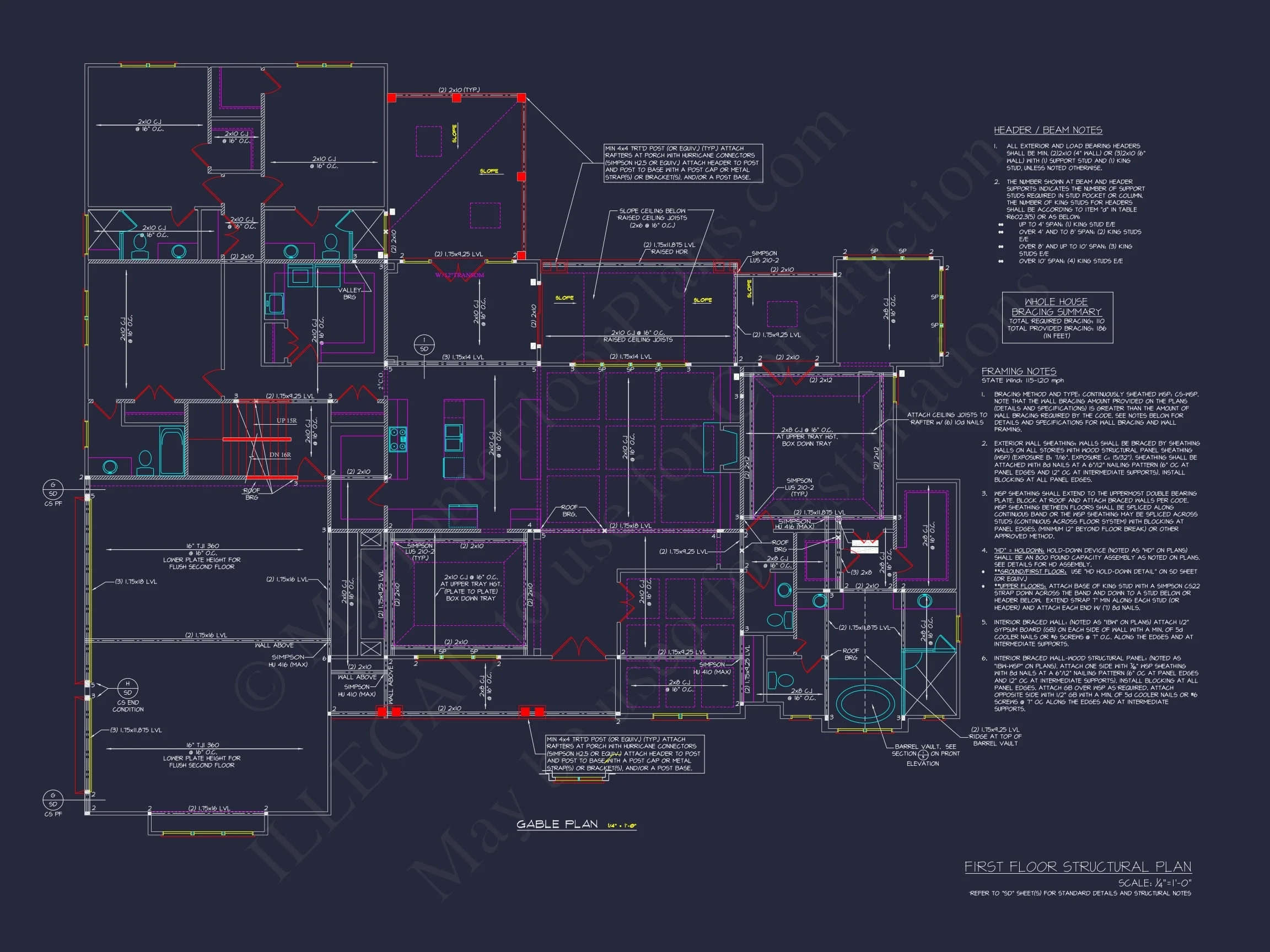 Spacious Modern Craftsman house Plan with 5 Bedroom Design