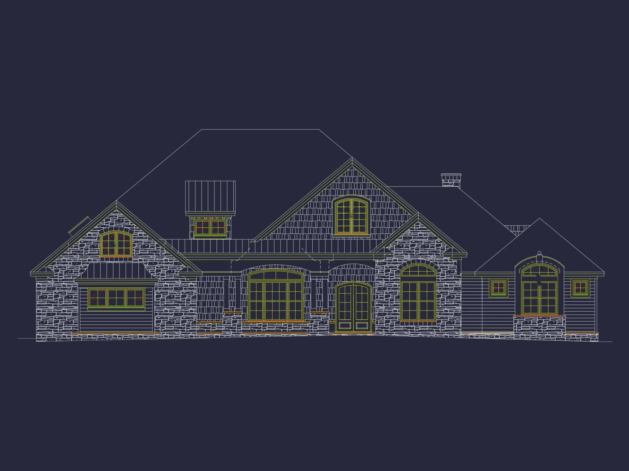 Spacious Modern Craftsman house Plan with 5 Bedroom Design