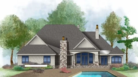 Spacious Modern Craftsman house Plan with 5 Bedroom Design