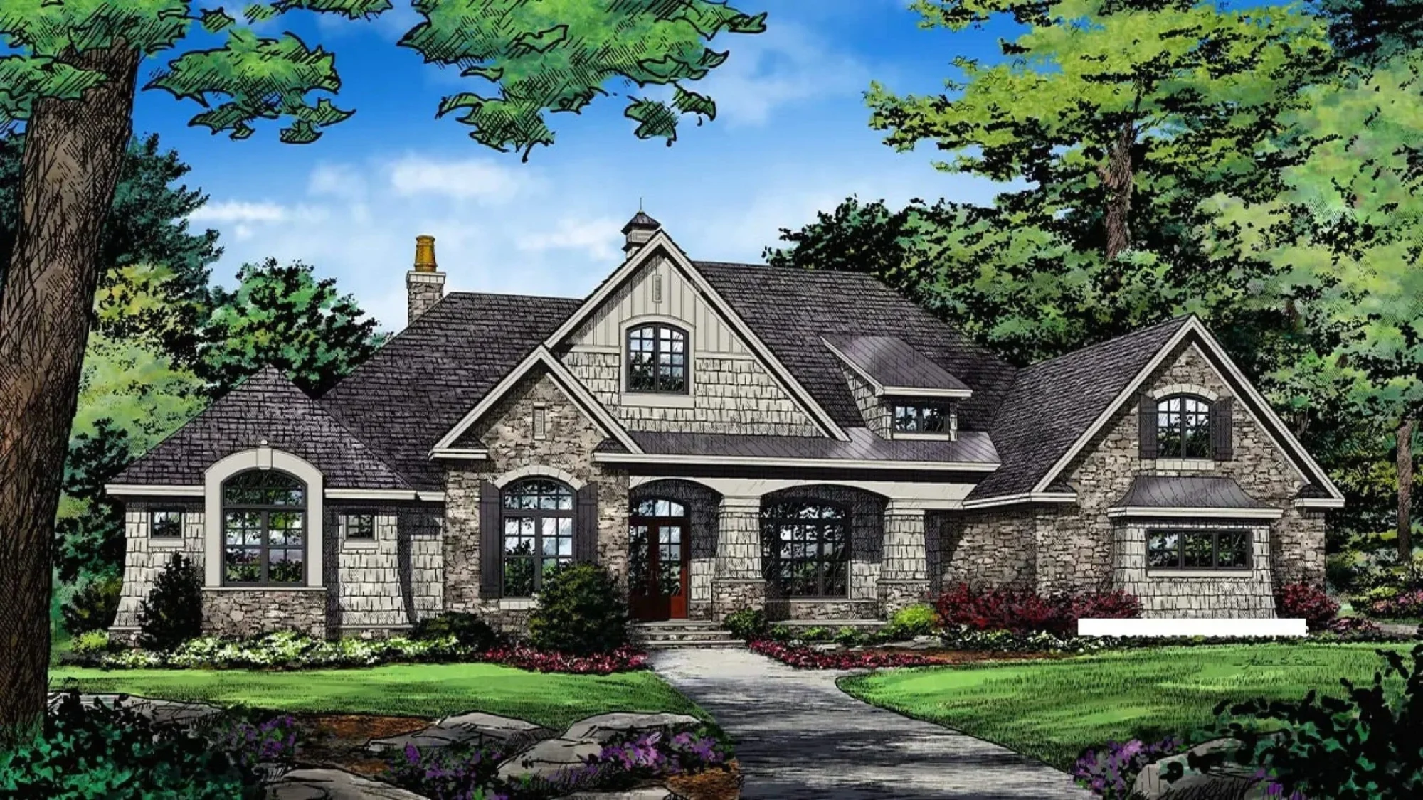 Spacious Modern Craftsman house Plan with 5 Bedroom Design