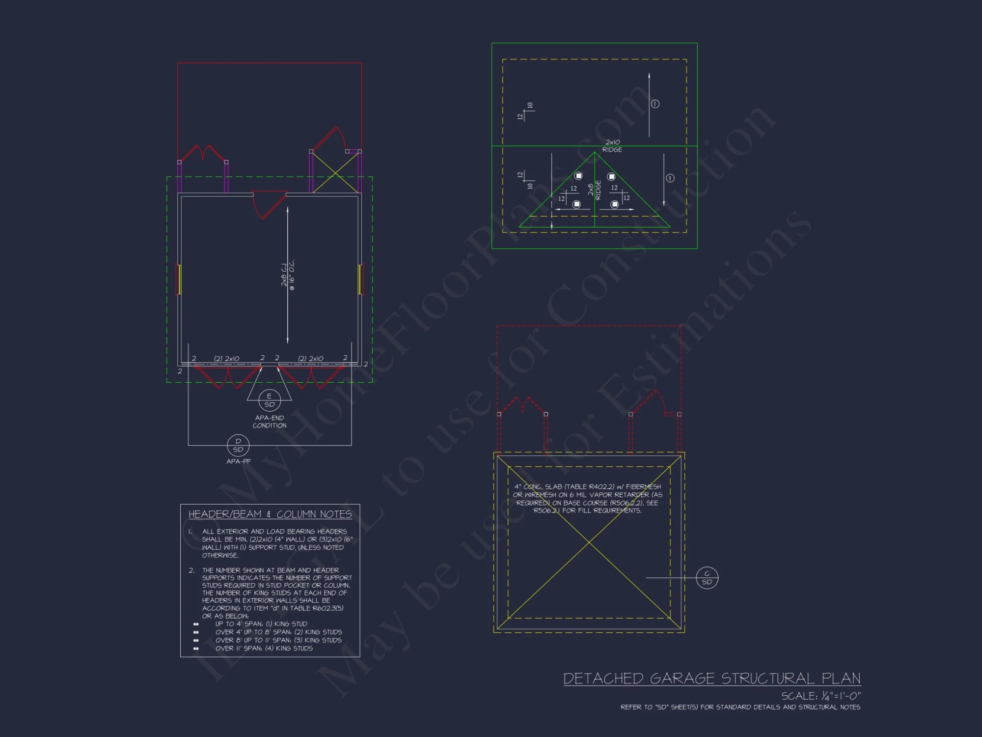 Modern Detached Garage Floor Plan for Small Vehicles