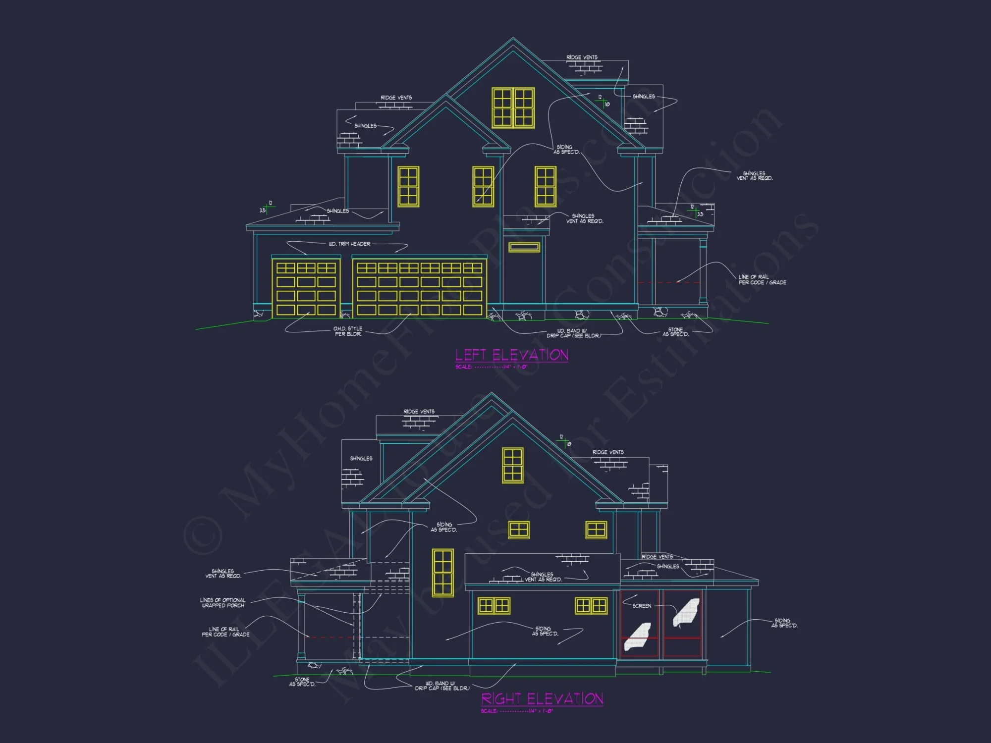 Elegant house Plan with 5 Beds, CAD Designs, and Spacious Floor Plan