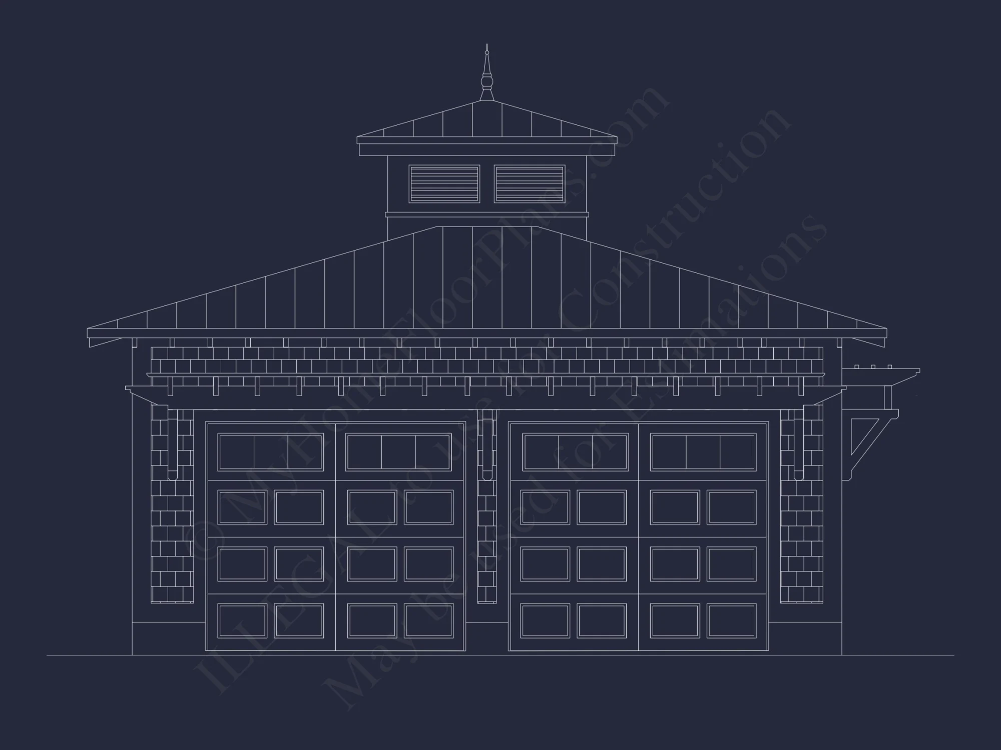 Modern Garage Blueprint with Workshop Space and Coastal Design