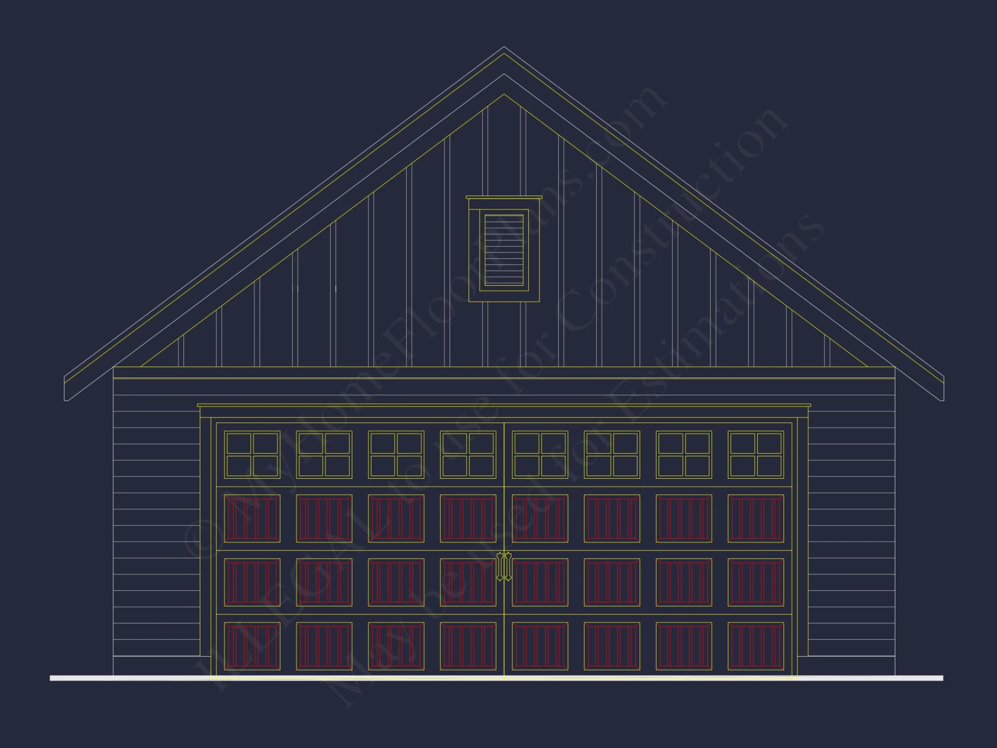 Garage Floor Plan with Blueprint for CAD Architecture Designs