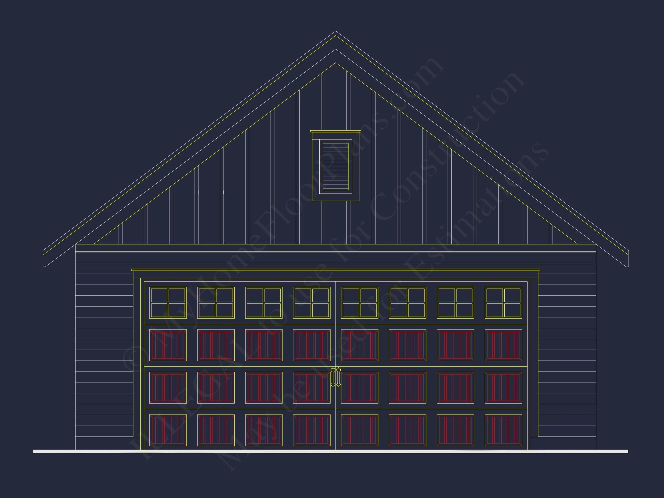 15-1926 GARAGE PLAN - 576 SF Modern Farmhouse Garage Plan 2 Garage Floor Plan with Blueprint for CAD Architecture Designs