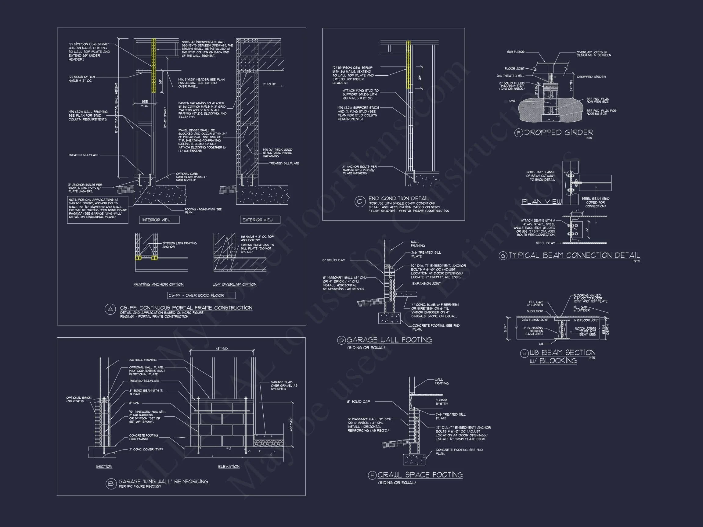 Modern Traditional house Plan with Detailed Blueprint Designs