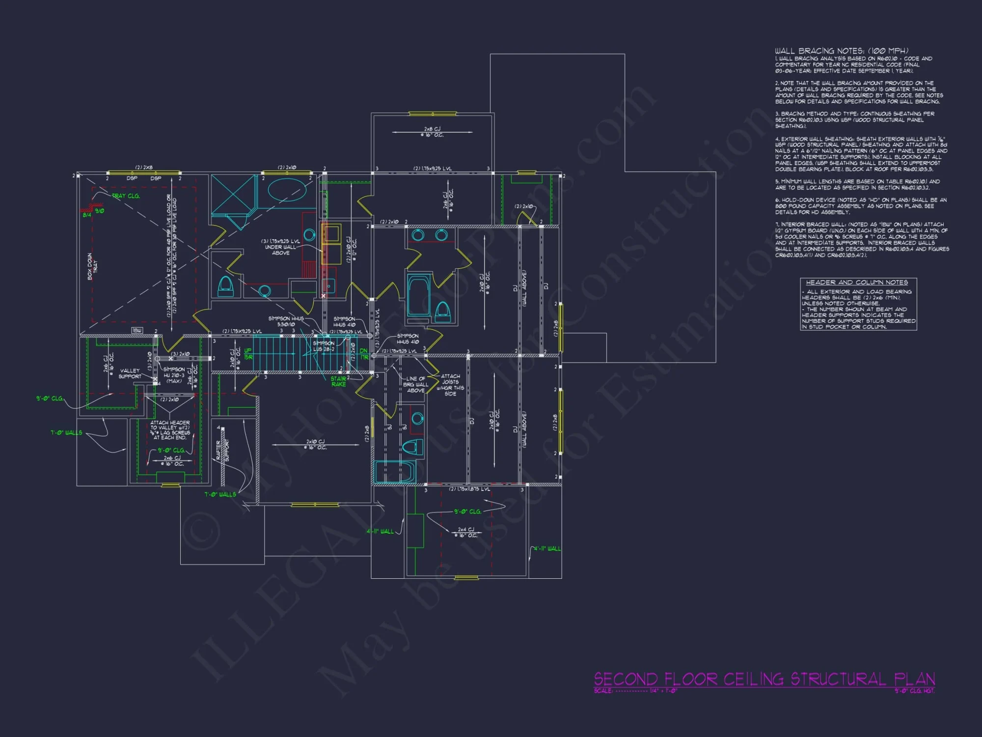 Modern Traditional house Plan with Detailed Blueprint Designs
