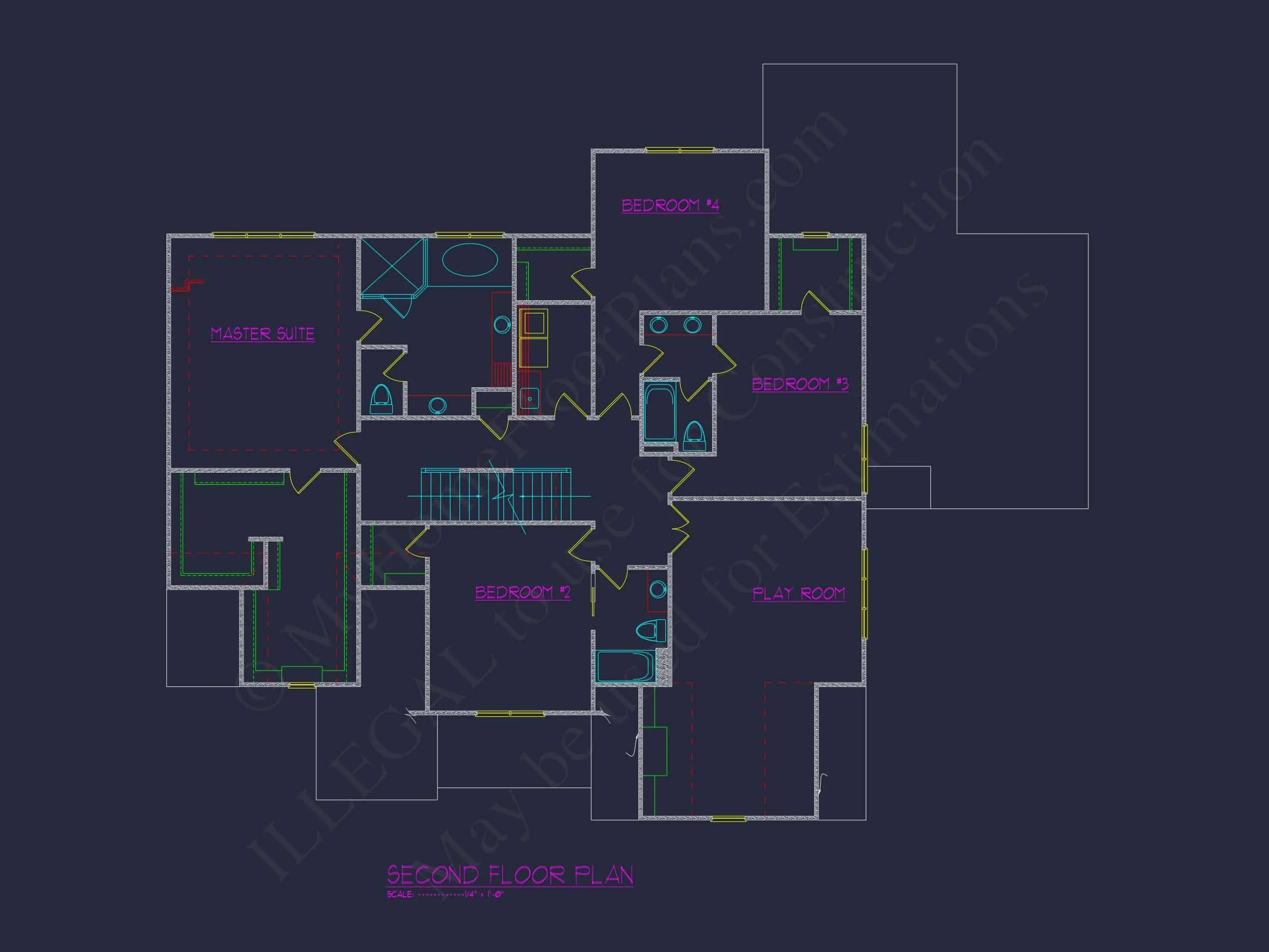 Modern Traditional house Plan with Detailed Blueprint Designs