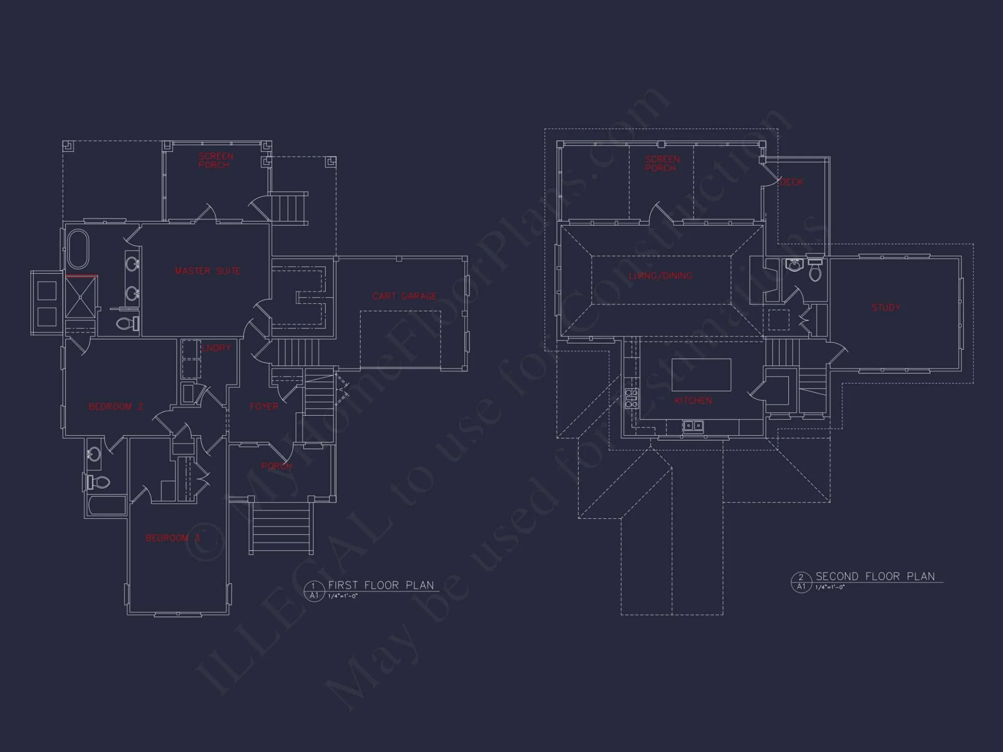 Coastal house Plan Blueprint: 2 Story CAD Architecture Designs