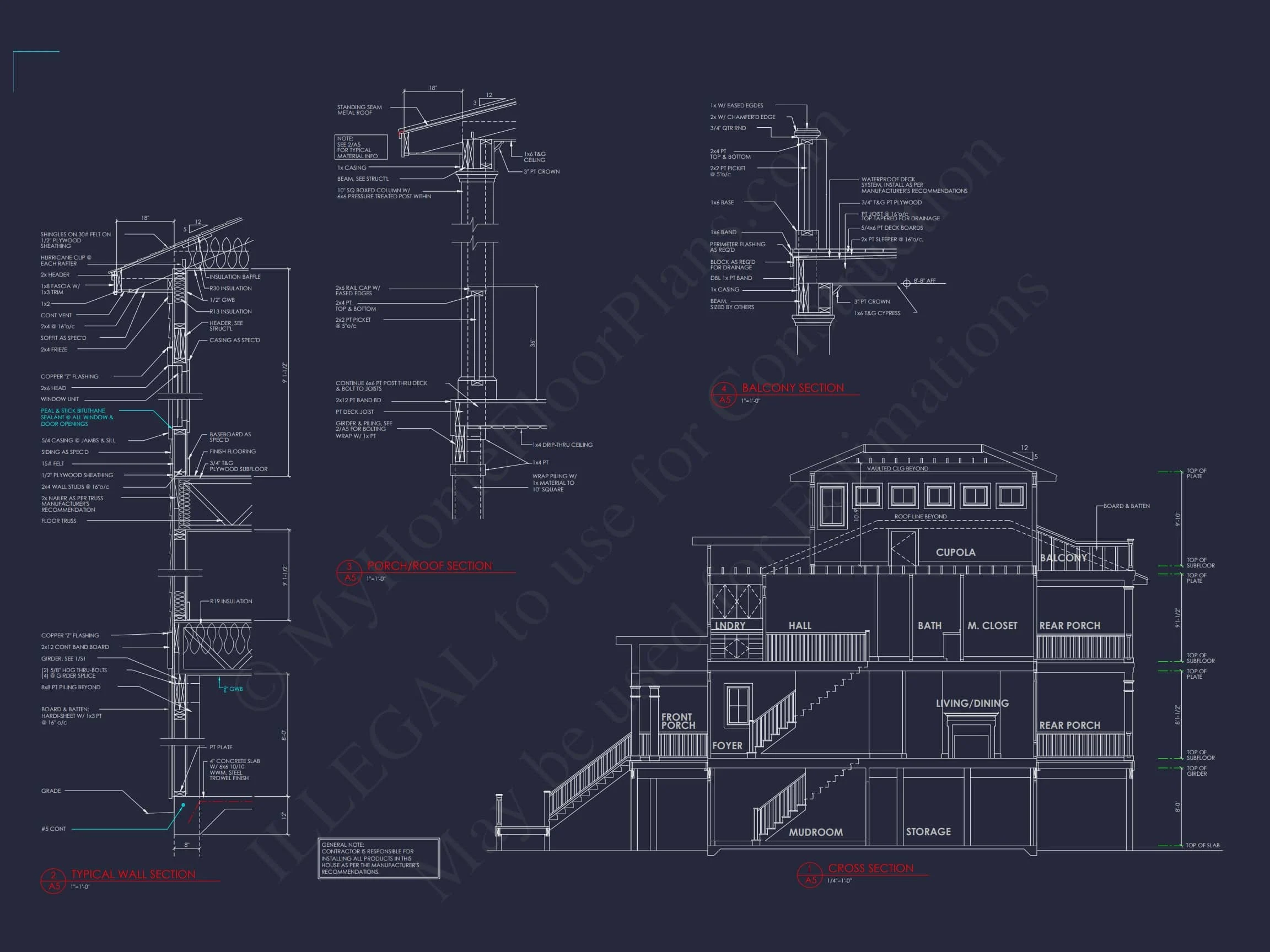 13-1901 HOUSE PLAN - Stunning Beach House Plan with CAD and Architecture Designs 6 Stunning Beach house Plan with CAD and Architecture Designs