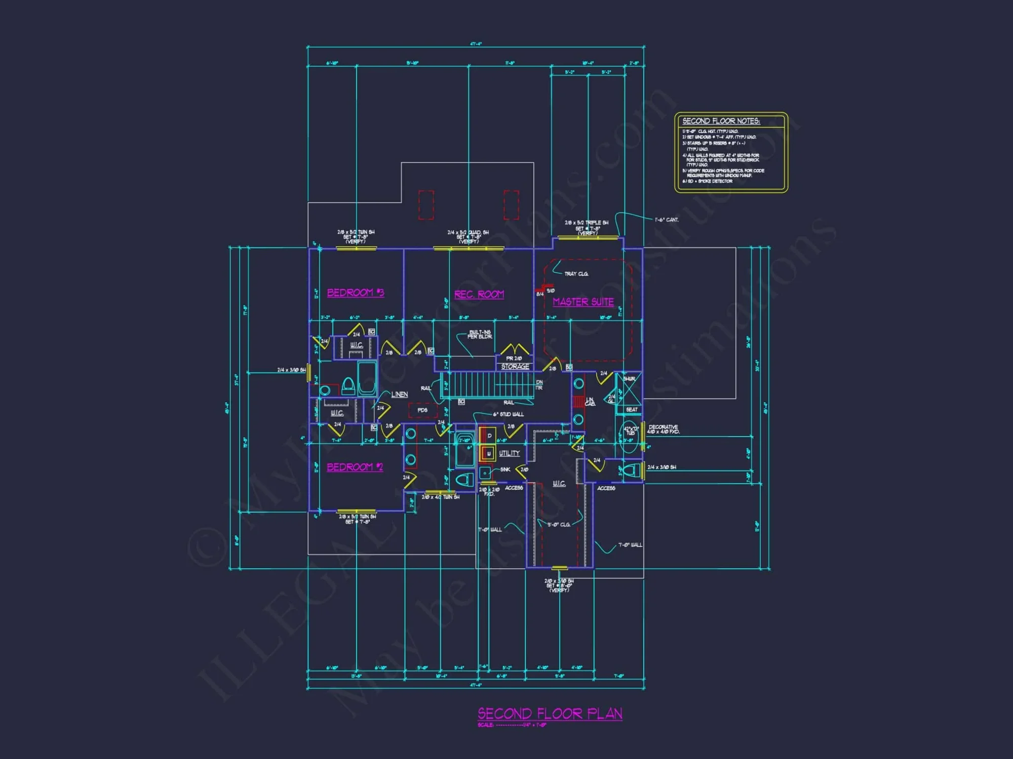 Spacious 5-Bedroom house Plan with Vaulted Ceilings and CAD Designs