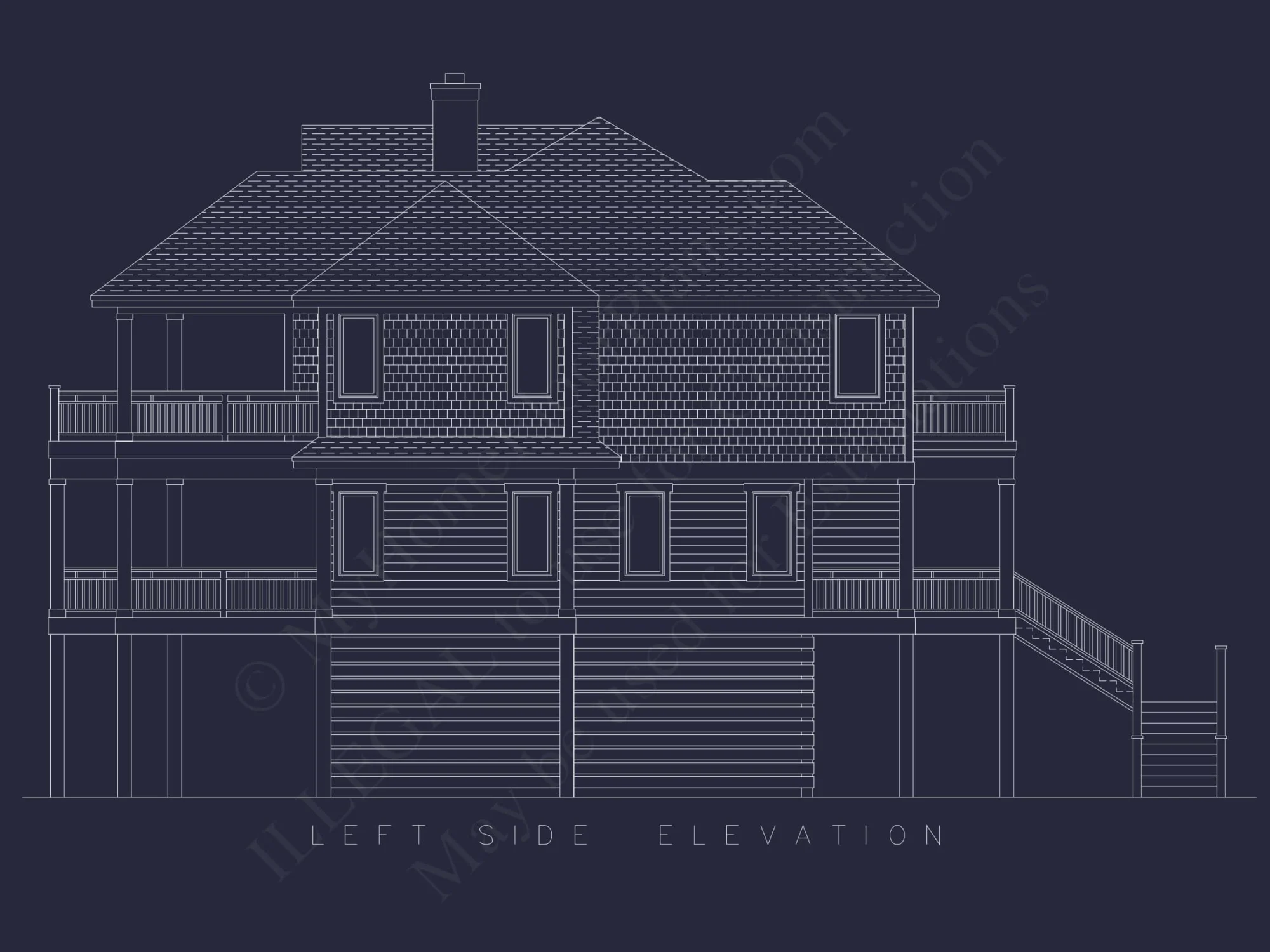 Oceanfront Luxury house Plan with 7 Bedrooms and CAD Designs