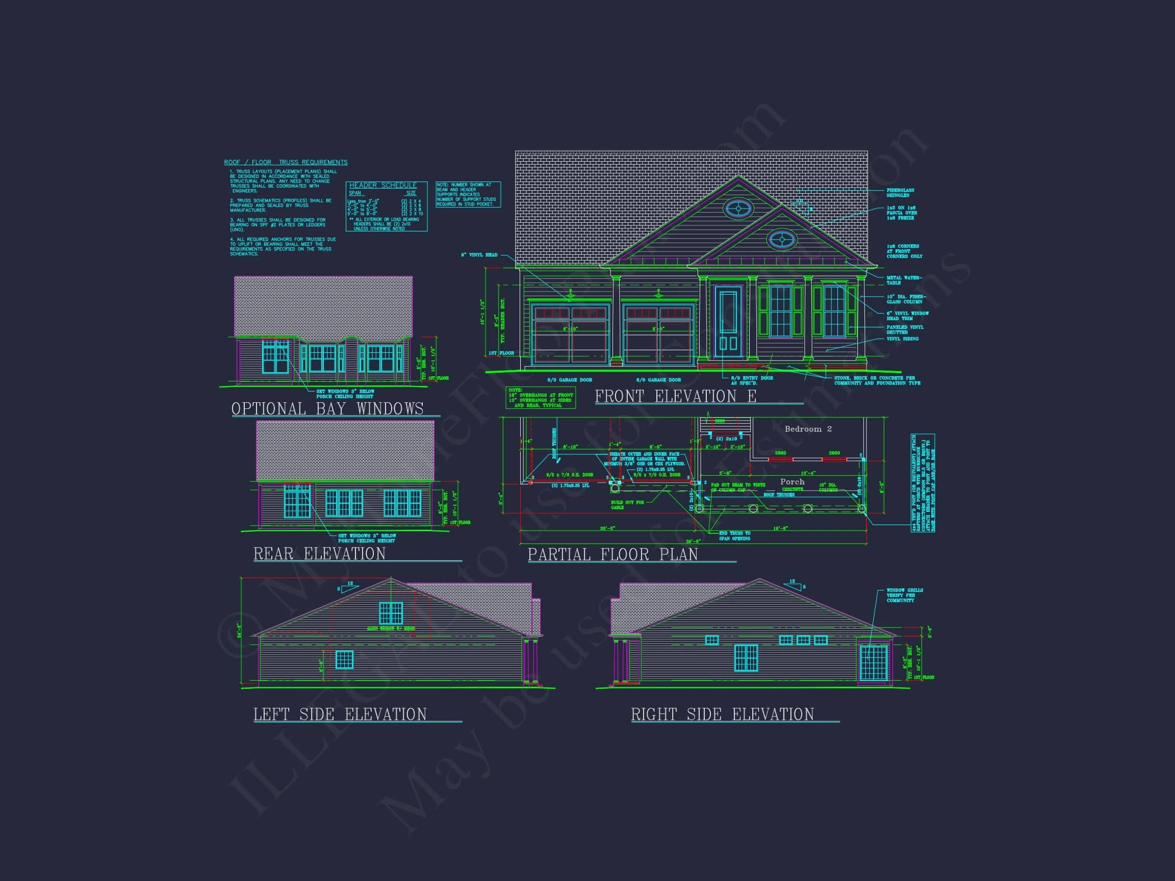 Dream Colonial house Floor Plan: 2-Story Blueprint & CAD Designs