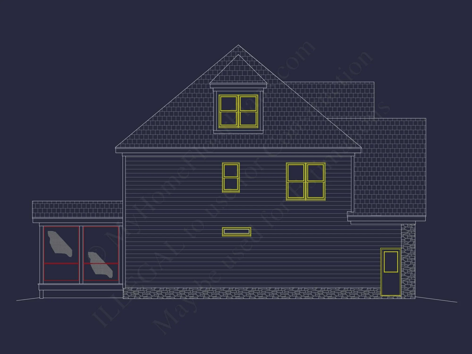 Spacious house Floor Plan with Architectural Designs and CAD