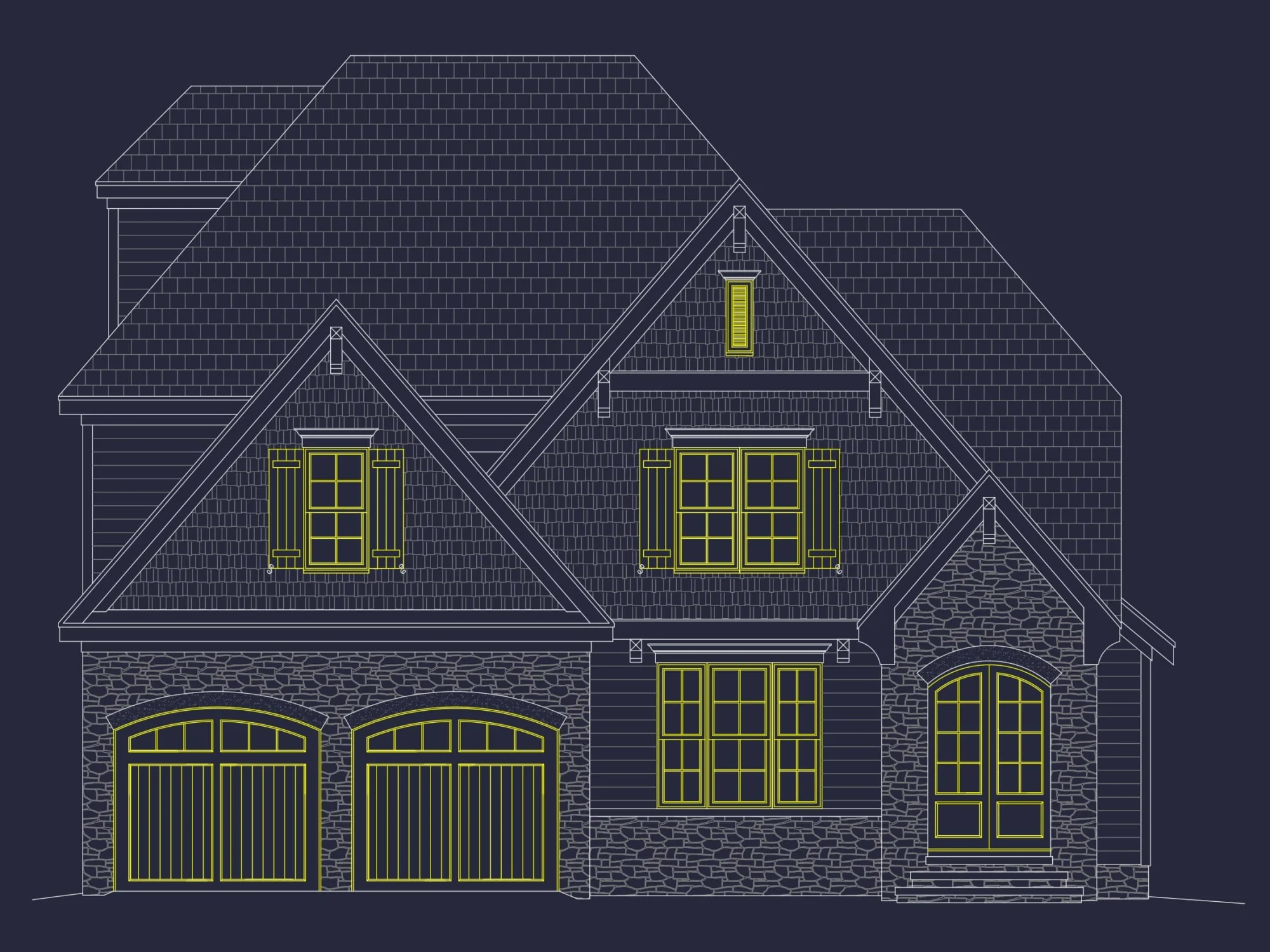 Spacious house Floor Plan with Architectural Designs and CAD