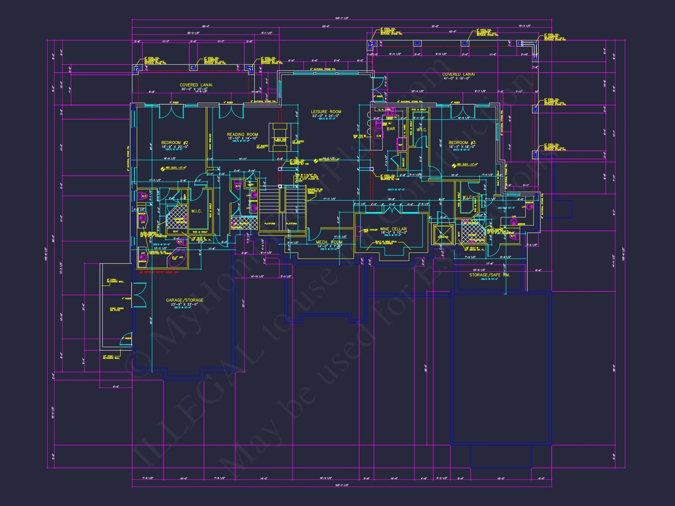 Luxury 3-Story Craftsman house Plan & Blueprint