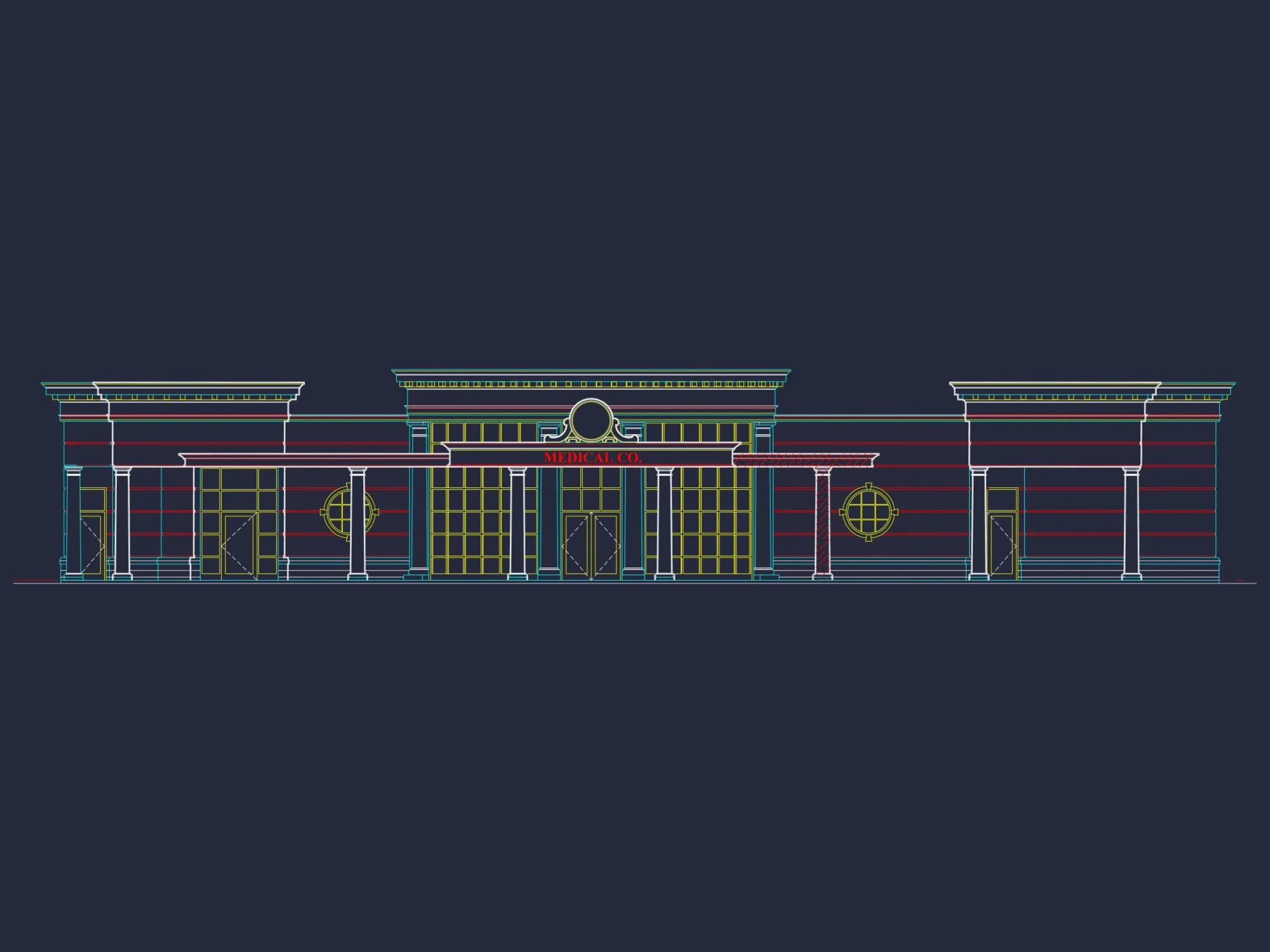 Medical Complex Floor Plan: 7134 Sq Ft Blueprint
