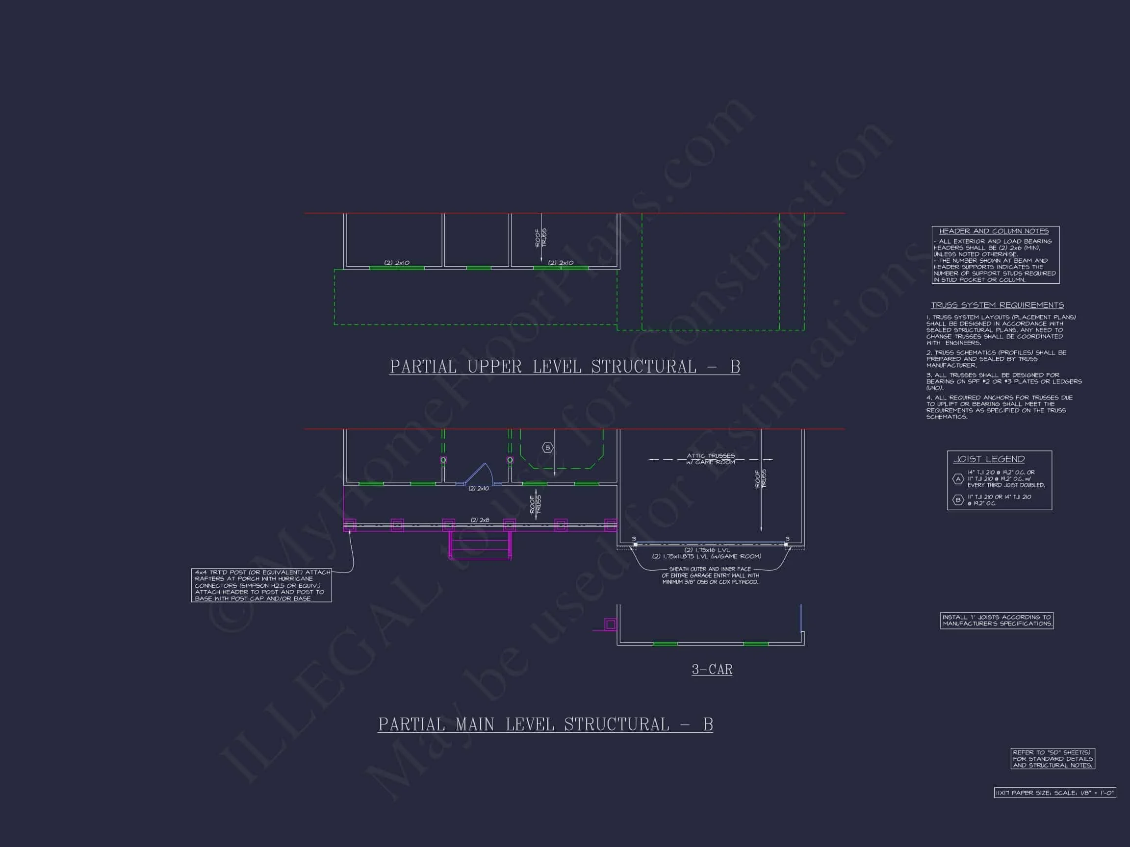 Traditional 2-Story house Floor Plan: 3-5 BR